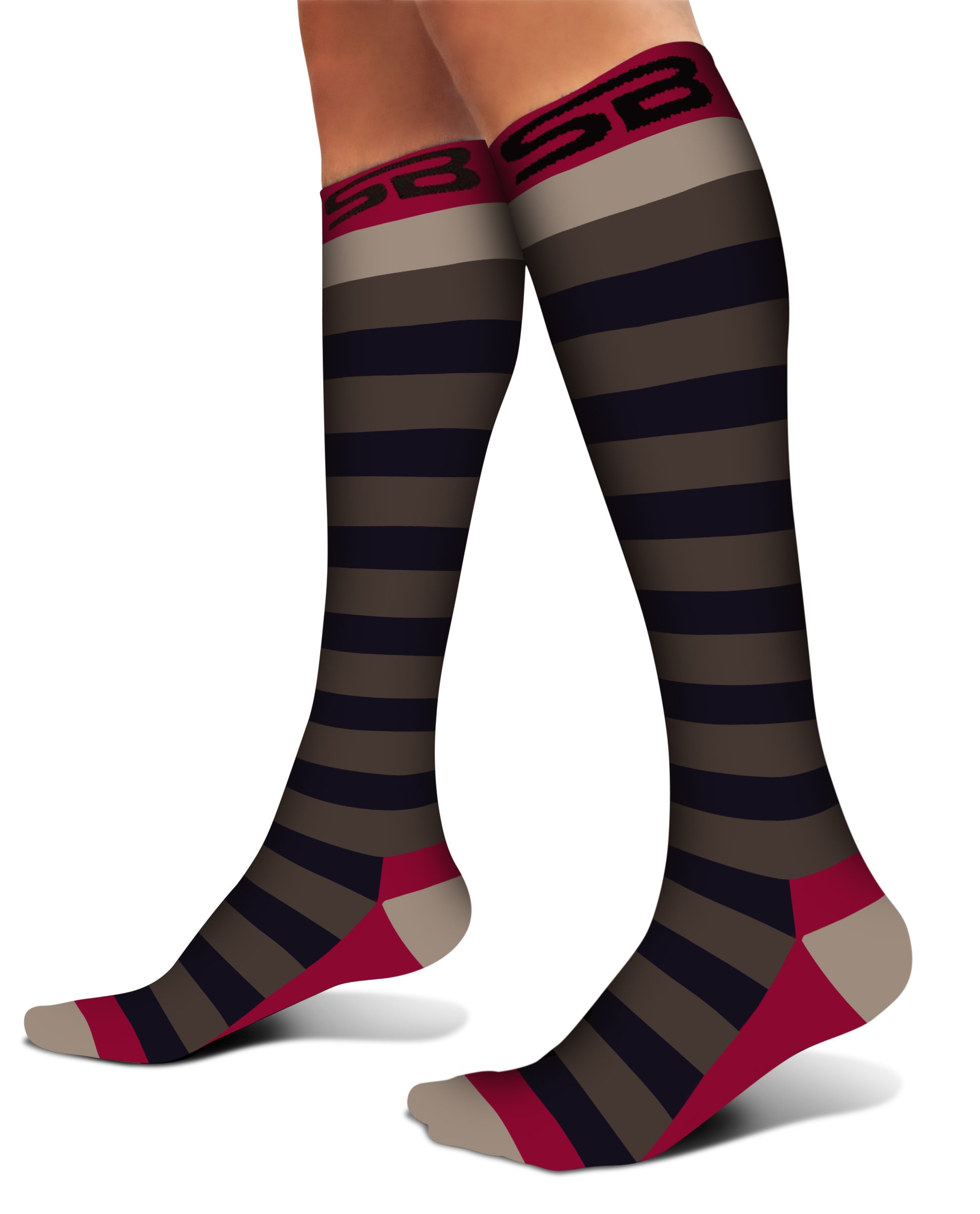 SB SOX 20-30mmHg Compression Socks for Men & Women - Medical Grade Support for Circulation, Swelling Relief & All-Day Comfort - Perfect for Travel, Running, Nursing & Office Work