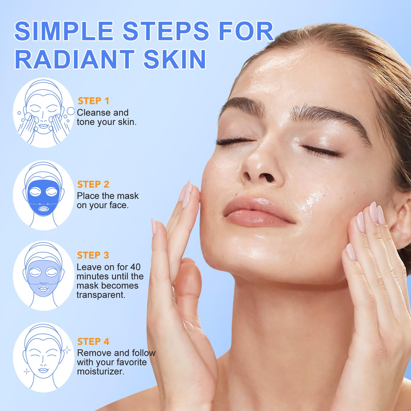 Collagen Face Mask 6 Pack - Anti Wrinkle & Lifting Overnight Treatment for Deep Hydration | Perfect for Night Skincare Routine & Spa Days