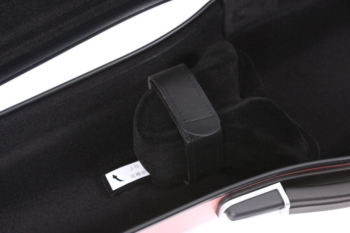 Premium 3/4 & 4/4 Size Lightweight Carbon Fiber Violin Case with Backstraps - Durable Hard Shell Violin Box (Rose Gold) - Perfect for Travel, School & Professional Musicians