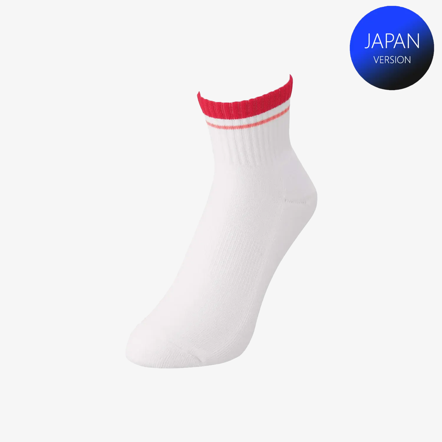 Yonex Men's Sports Crew Socks 19197 - Breathable Athletic Socks for Running, Tennis & Gym - Sunset Red (Size M) - Perfect for Workouts & Casual Wear