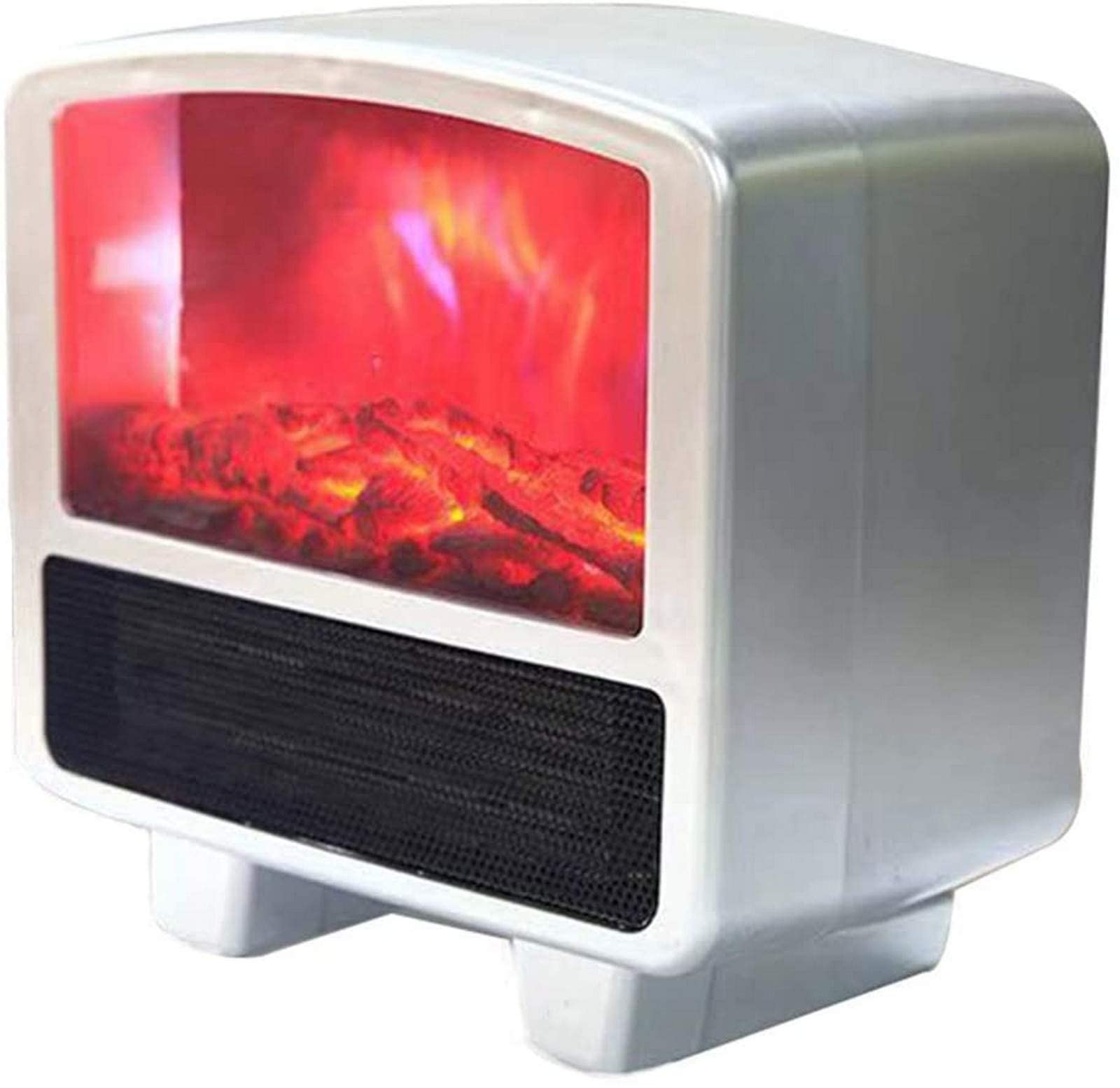 Electric Fireplace Heater with Overheating Protection - Adjustable Thermostat Freestanding Stove for Indoor Home, Office & Bedroom - Black Energy Efficient Space Heater for Winter Warmth