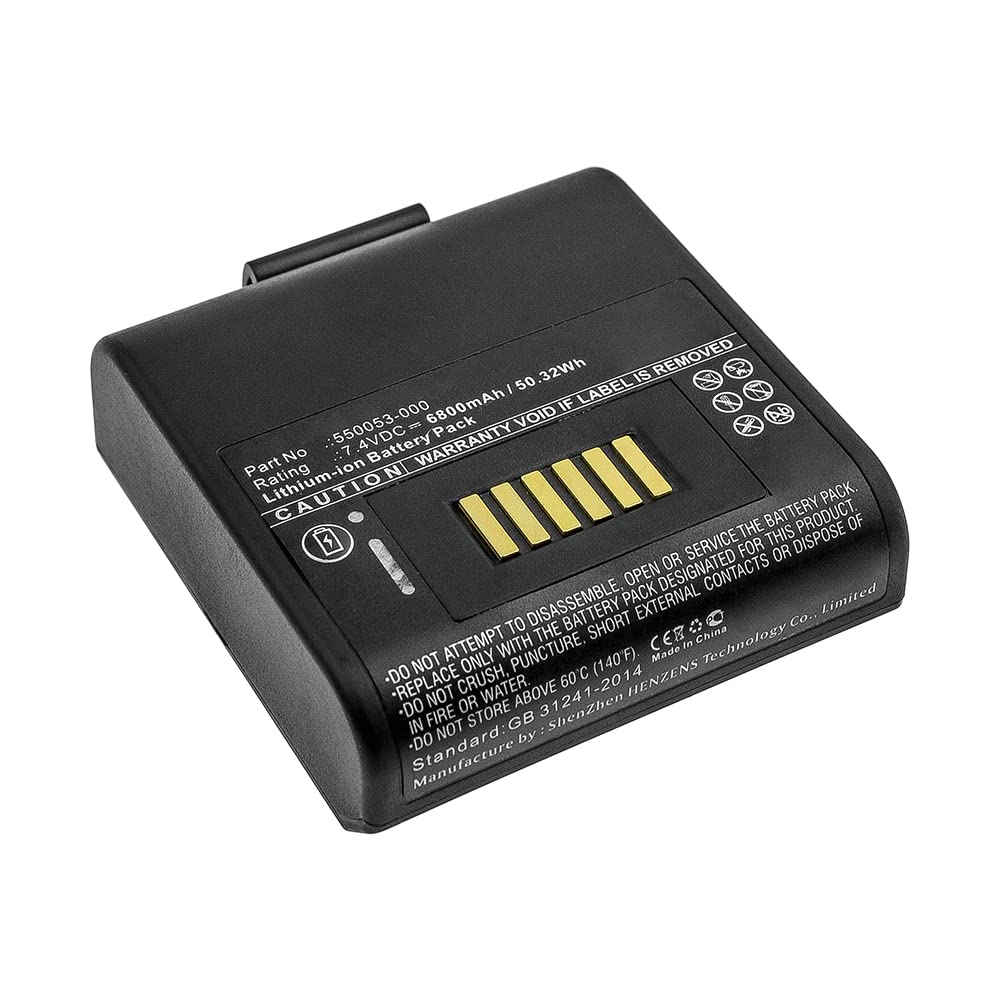 Synergy Digital Printer Battery - 7.4V 6800mAh Li-ion Replacement Battery for Honeywell 550053-000 Printer | Long-Lasting Power Supply for Barcode Scanners & Mobile Printers in Warehouses & Retail Stores
