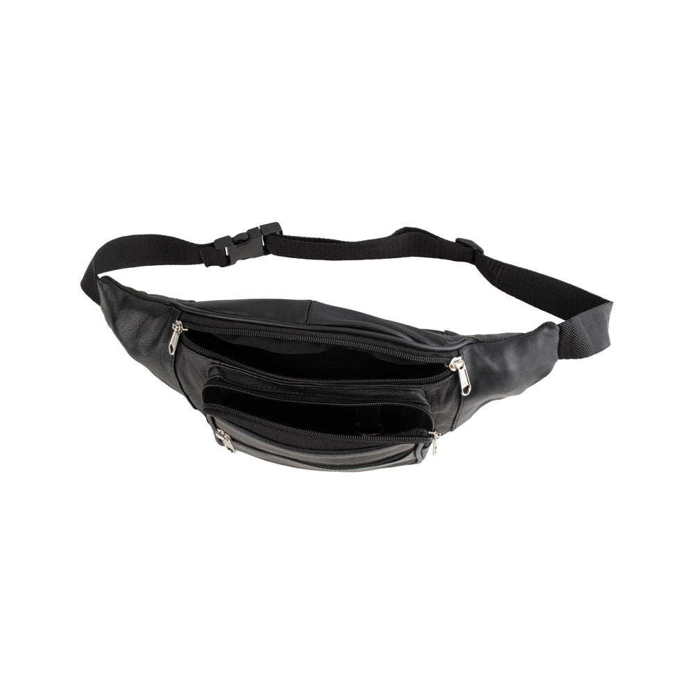 Premium BB 005 Black Waist Bag - Adjustable Belt Bum Bag for Men & Women - Perfect for Travel, Running, Hiking & Outdoor Activities