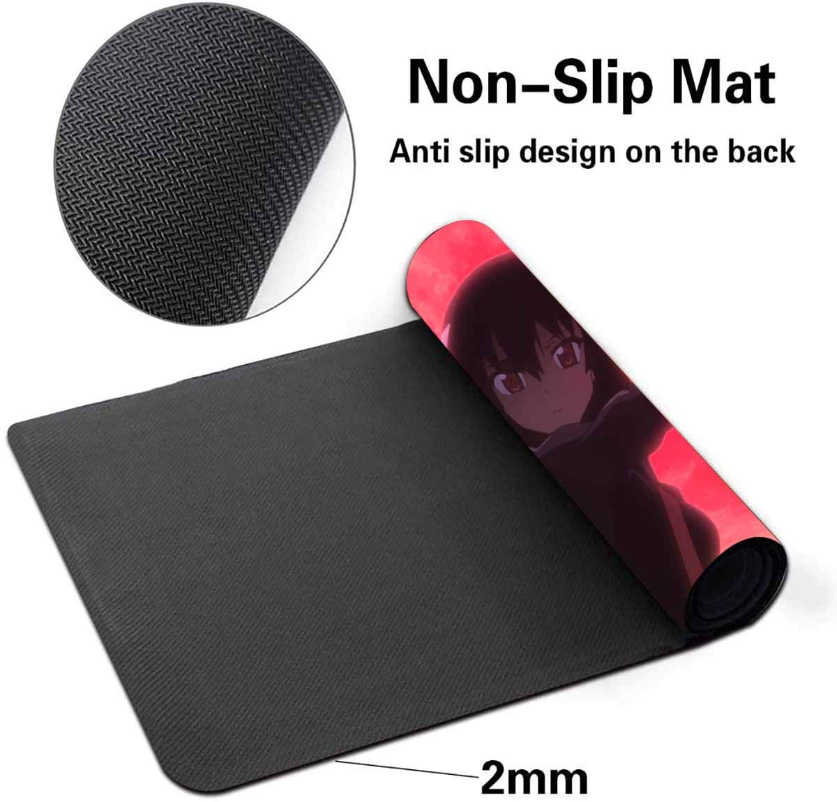 Anime Akame ga Kill! Large Gaming Mouse Pad - Esdeath & Night Raid Design, Non-Slip Desk Mat for Computer & Keyboard - Perfect for Gamers, Office & Home Use