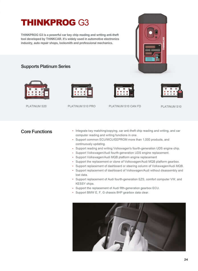 THINKCAR PROG 3 Professional Car Key Programmer - Automotive Diagnostic Tool & Immobilizer for Vehicle Key Programming, ECU Coding - Perfect for Mechanics, Locksmiths & DIY Car Repair