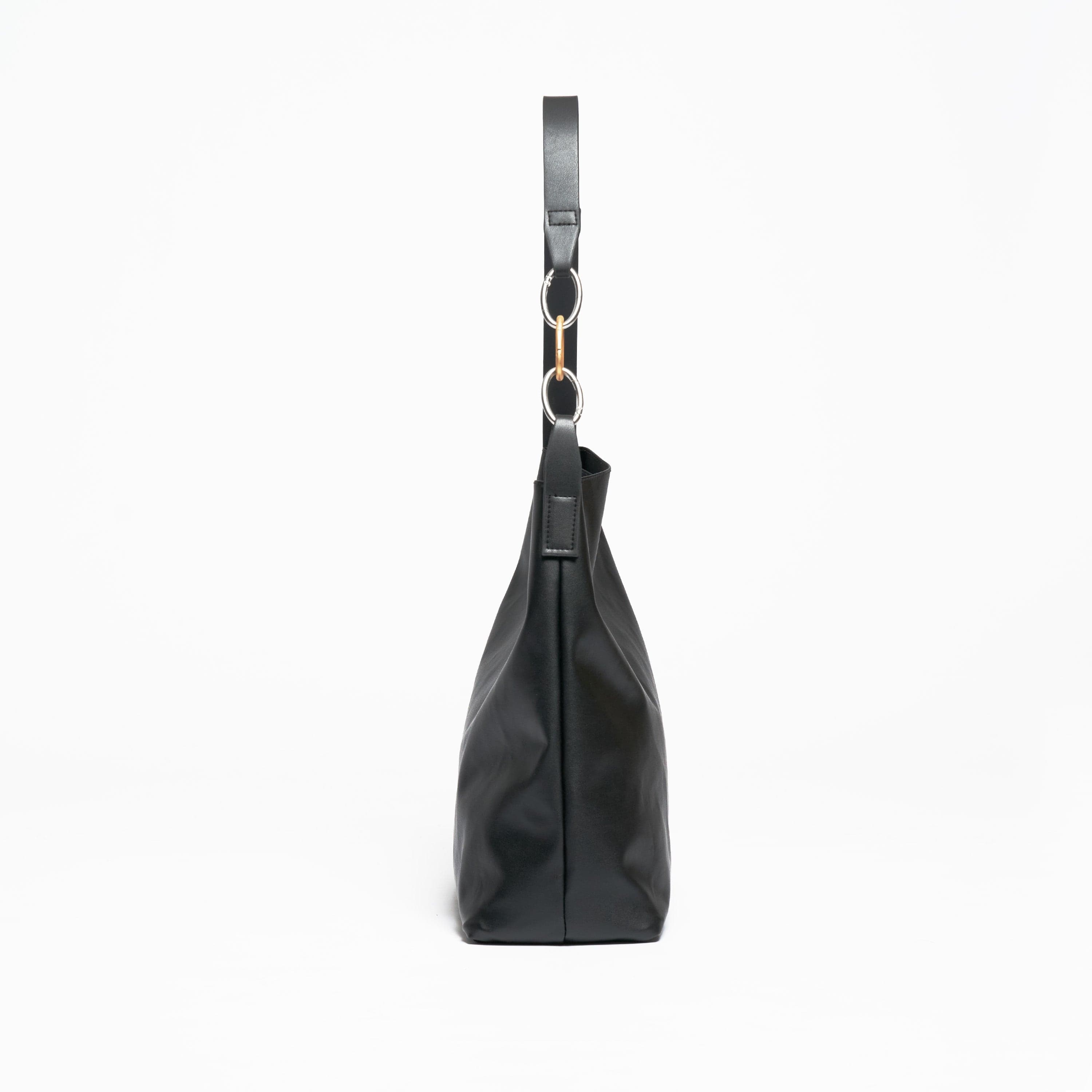 Oleatex Vegan Olive Leather Tote Bag - Night Black | Eco-Friendly & Stylish for Work, Travel & Everyday Use