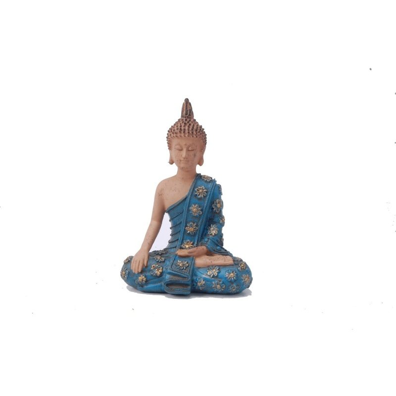 Aquatopia Sitting Buddha Statue - 13 x 10 x 5 cm Handcrafted Meditation Decor for Home, Office & Garden Serenity