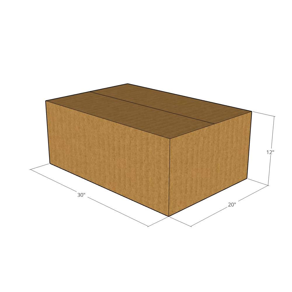 30x20x12 Inch 75 New Corrugated Boxes - 32 ECT Strength - Perfect for Shipping, Moving & Storage