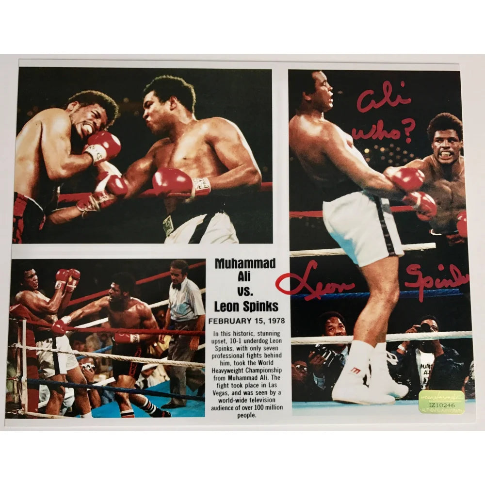 Leon Spinks Signed 8x10 Photo Inscribed 