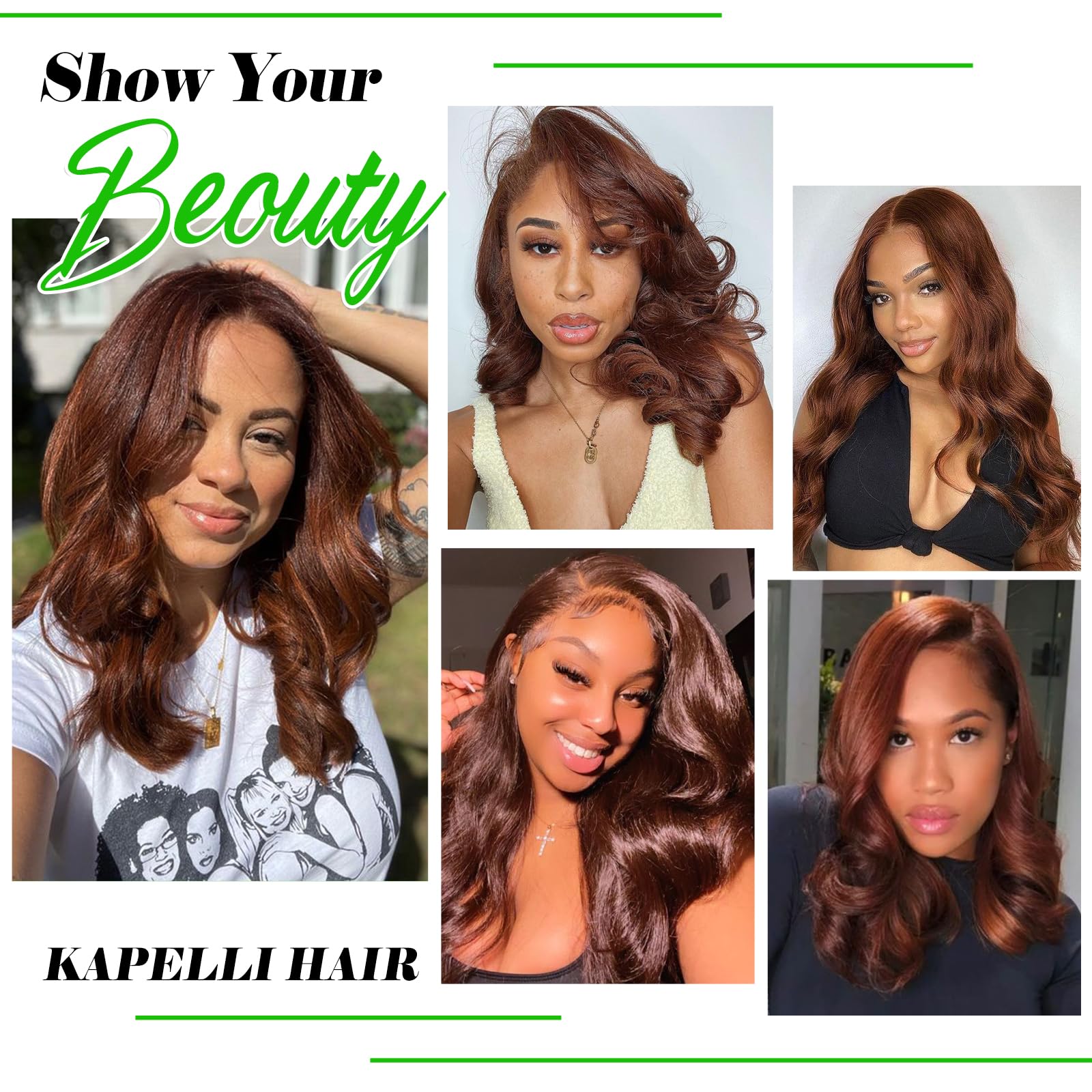 Kapelli 10A Light Brown Brazilian Body Wave Human Hair Bundles with Lace Frontal (22 24 26+20Frontal) - Virgin Hair Lace Closure with Baby Hair for Natural Look - Perfect for Weaves, Wigs & Everyday Styling
