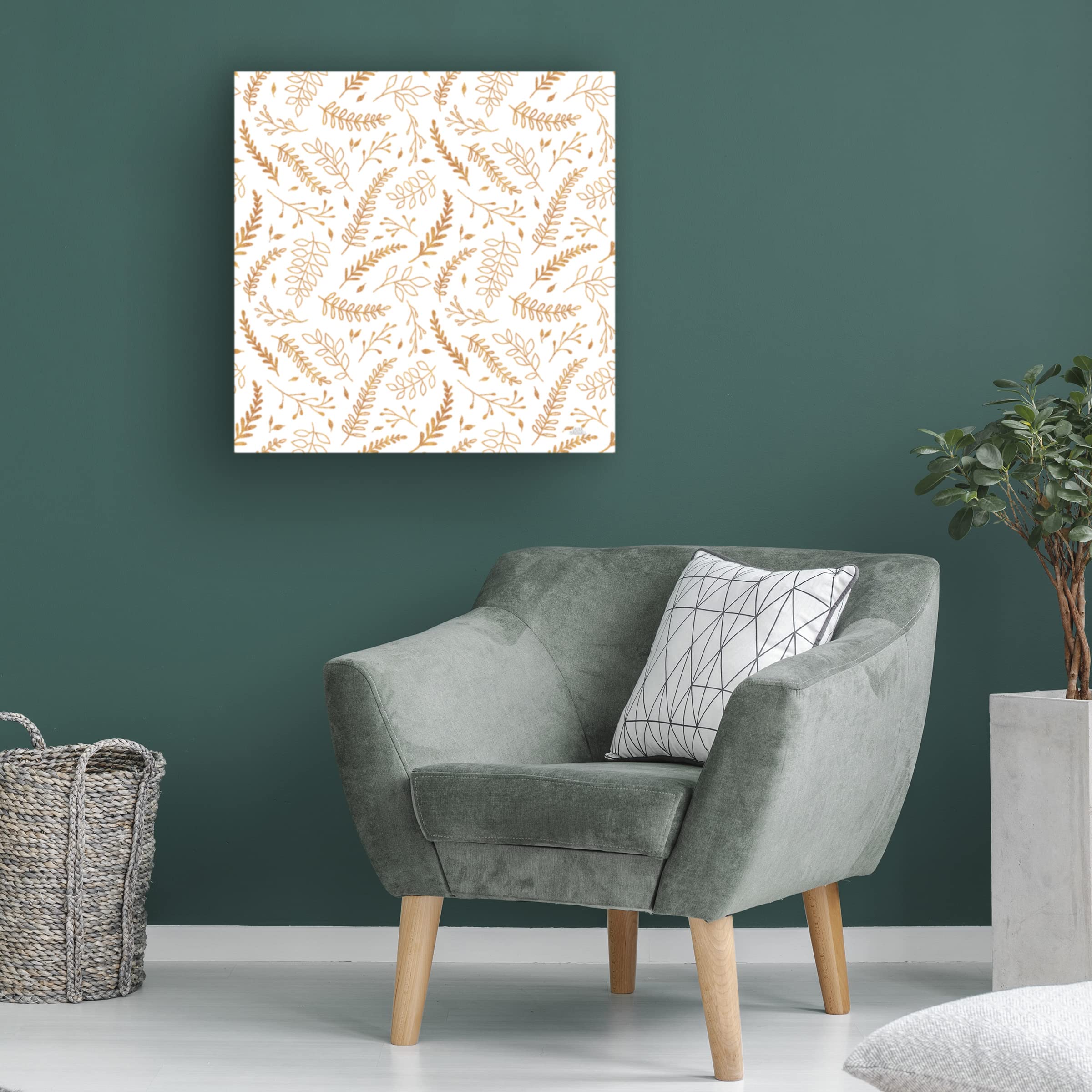 Laura Marshall 'Spring Blooms Pattern XIIA' Floral Canvas Wall Art - Perfect for Living Room, Bedroom & Office Decor