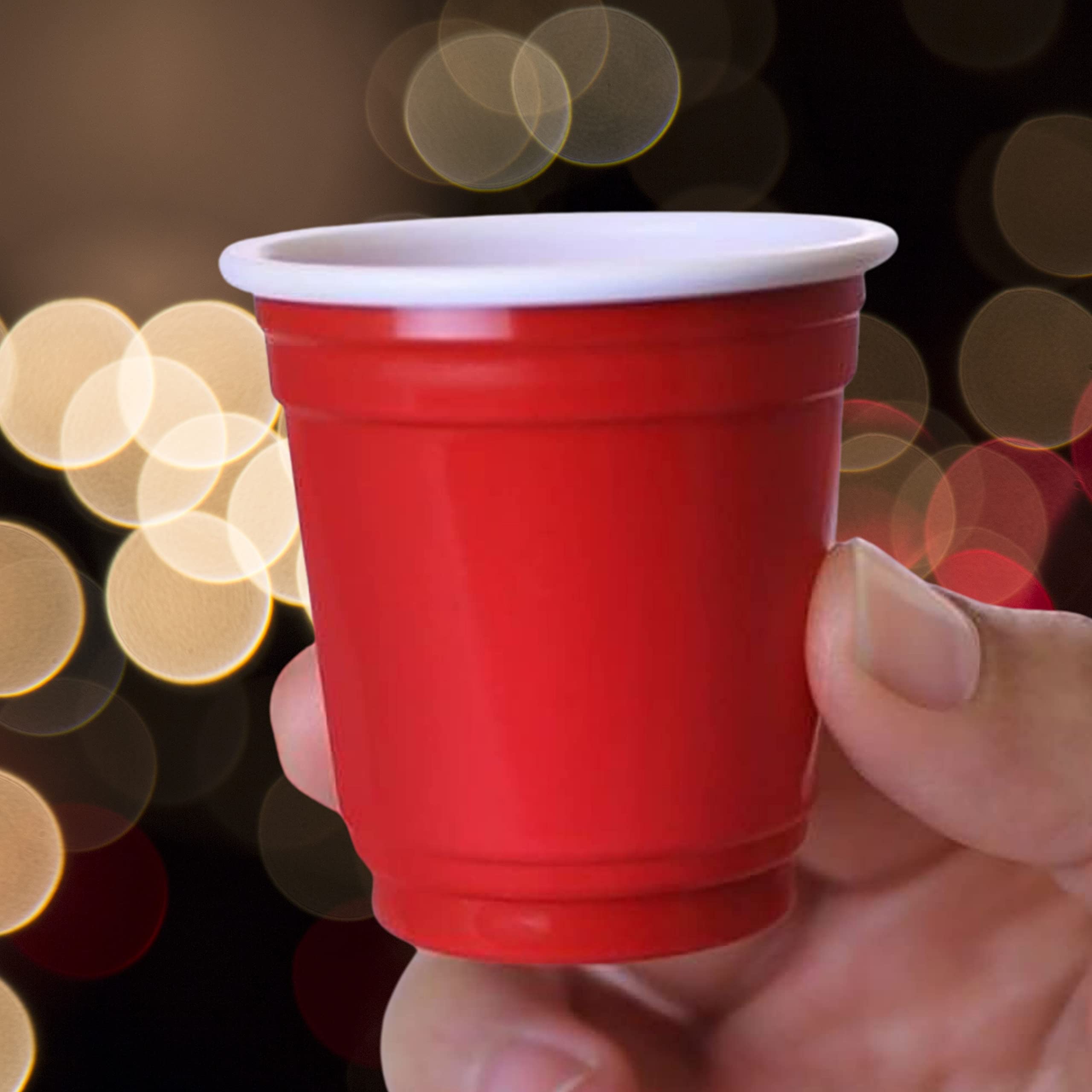 2880 Pack 2oz Plastic Shot Glasses - Mini Red Disposable Cups for Jello Shots, Condiments, Snacks & Tastings | Party Supplies, Catering & Sampling Events | Perfect for Bars, Weddings & Office Parties