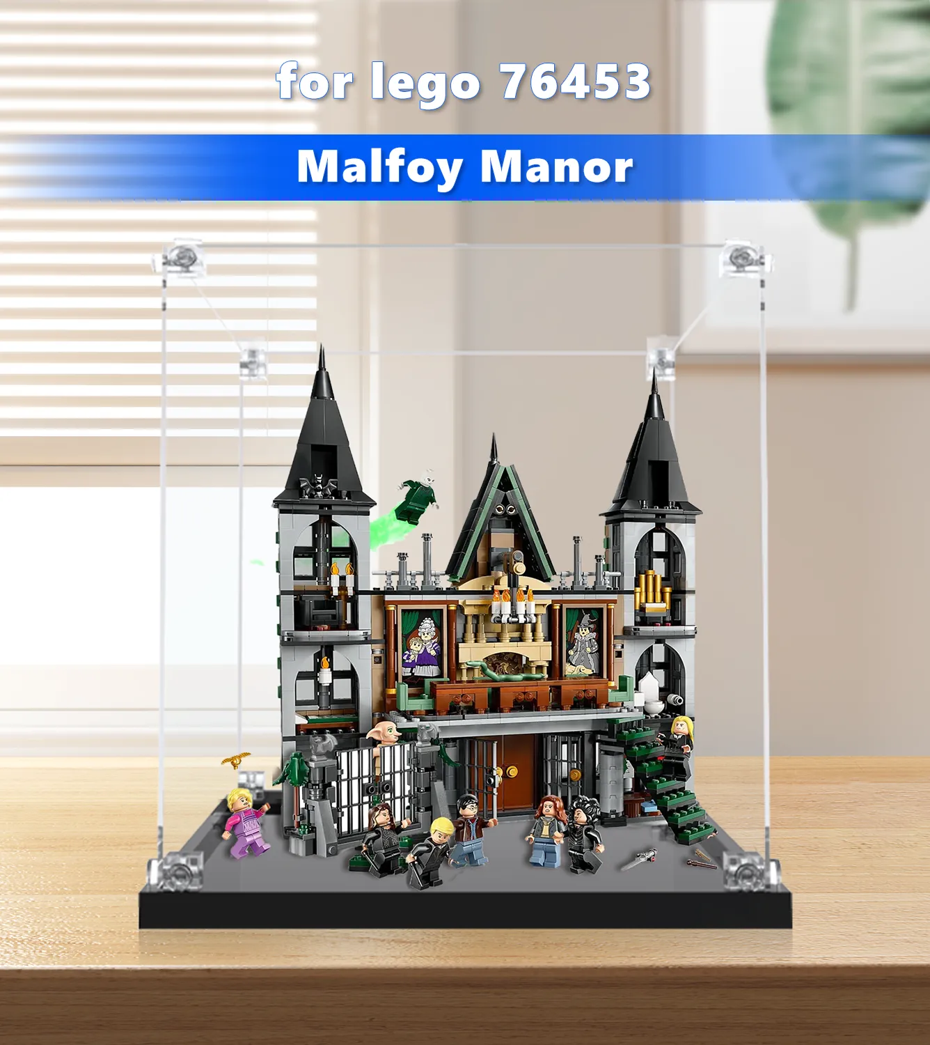LEGO® Harry Potter™ Malfoy Manor 76453 Display Case - Premium Acrylic Protector for Collectible Building Sets - Perfect for Showcasing in Home, Office or Gift Giving
