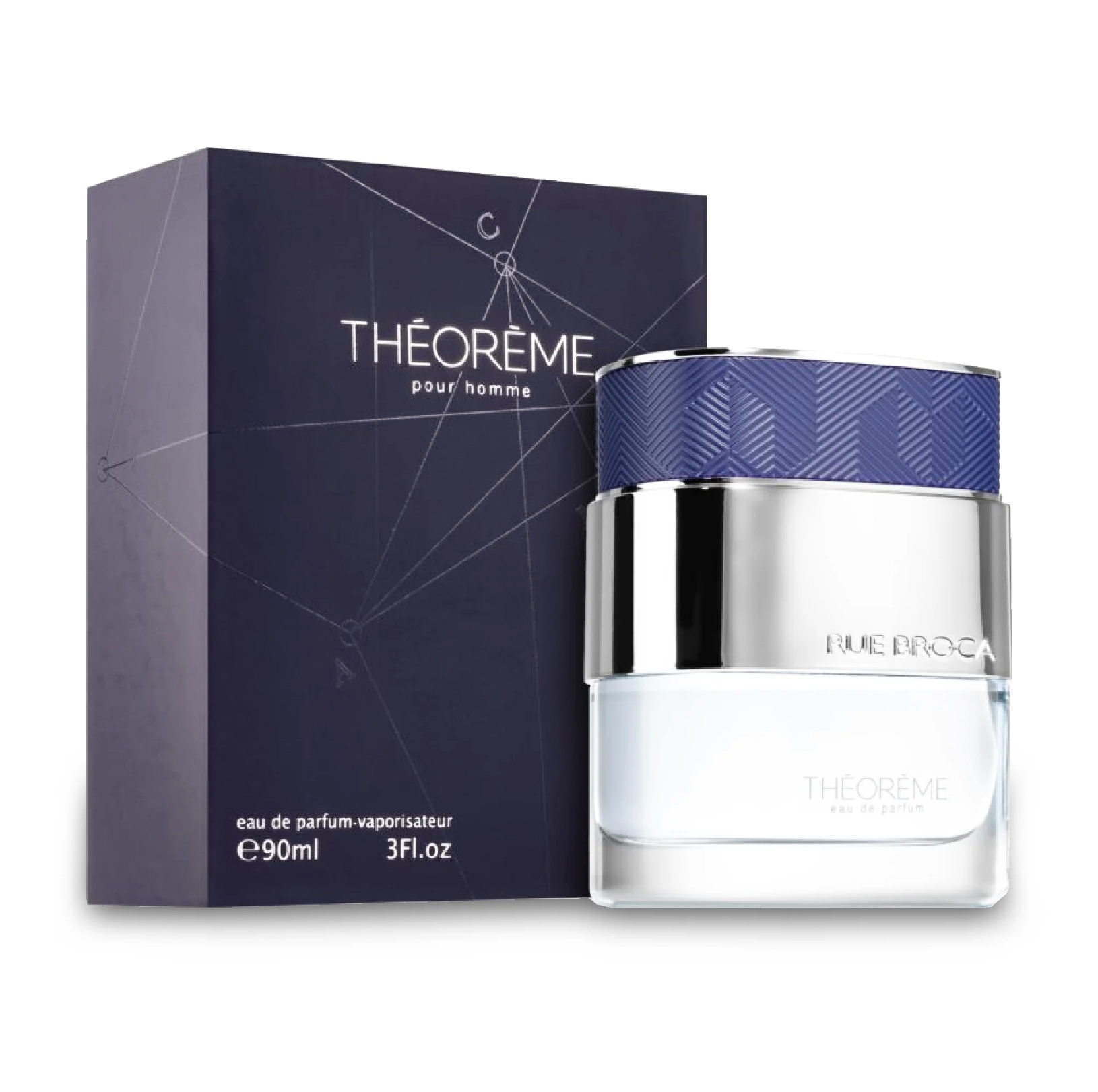 Afnan Rue Broca Theoreme Pour Homme Eau de Parfum - 90ml Men's Fragrance Spray | Long-Lasting Luxury Cologne for Date Night & Special Occasions