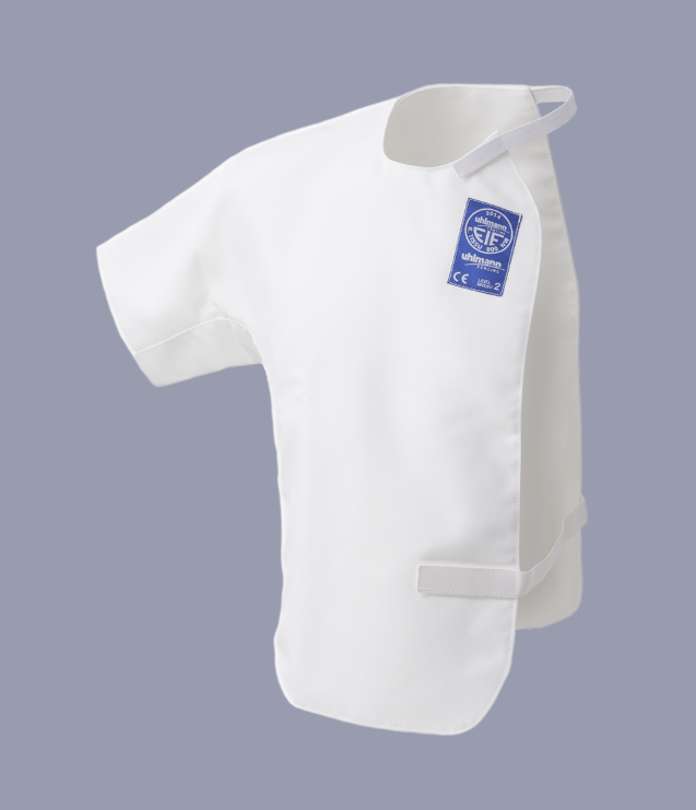 Uhlmann FIE Men's Underplastron 800N Fencing Chest Protector - FIE Approved for World Cup & Competitive Fencing - Lightweight & Breathable for Maximum Comfort