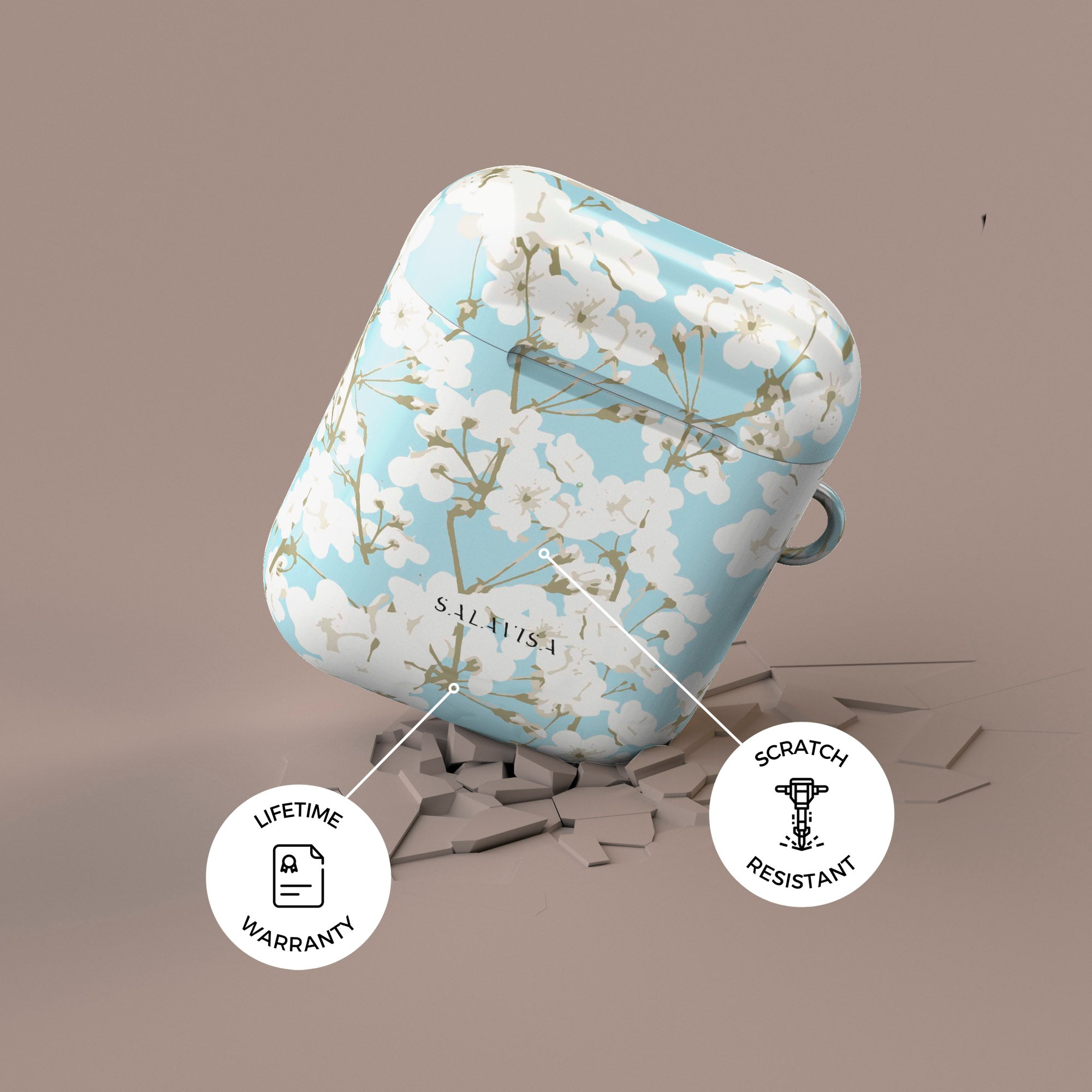 Cute Spring Apple Flower AirPods Case Cover - Protective Silicone Case for AirPods 1/2/3 & Pro - Perfect for Spring Fashion, Gifts & Daily Use