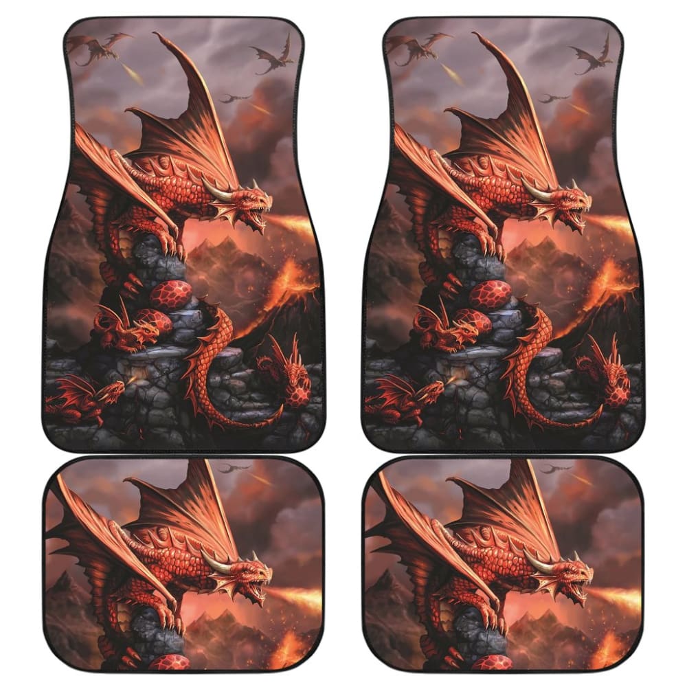 Premium Dragon Design Car Floor Mats for Newborns - Non-Slip, Waterproof & Easy to Clean - Perfect for Baby Safety and Car Interior Protection