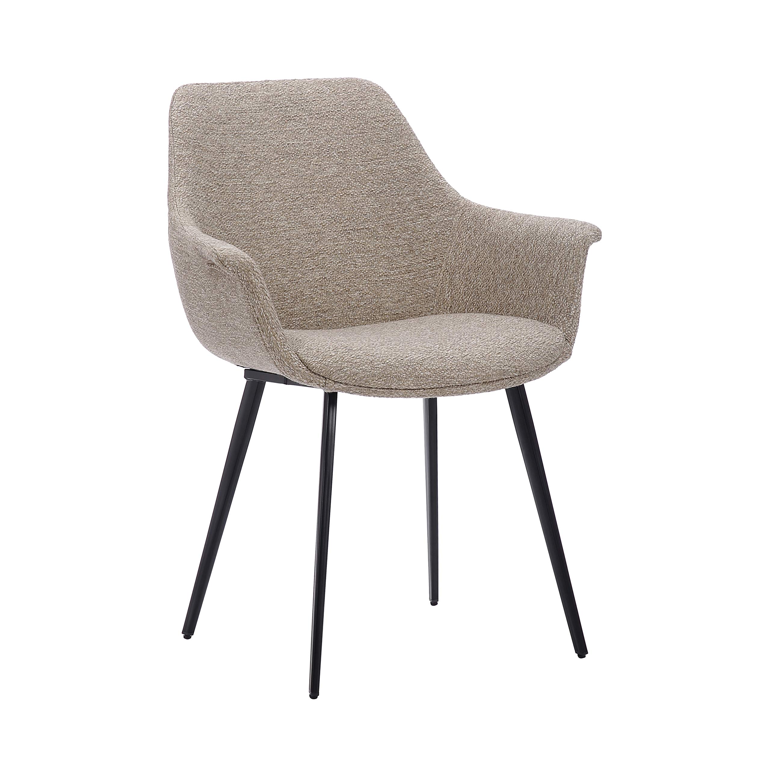 Porthos Home Bazlo Accent Chairs Set of 2 - Soft & Durable Fabric Upholstery with Rust-Resistant Iron Legs, Supportive Mid-Height Back & Ergonomic Armrests - Perfect for Living Room, Bedroom, or Office Decor
