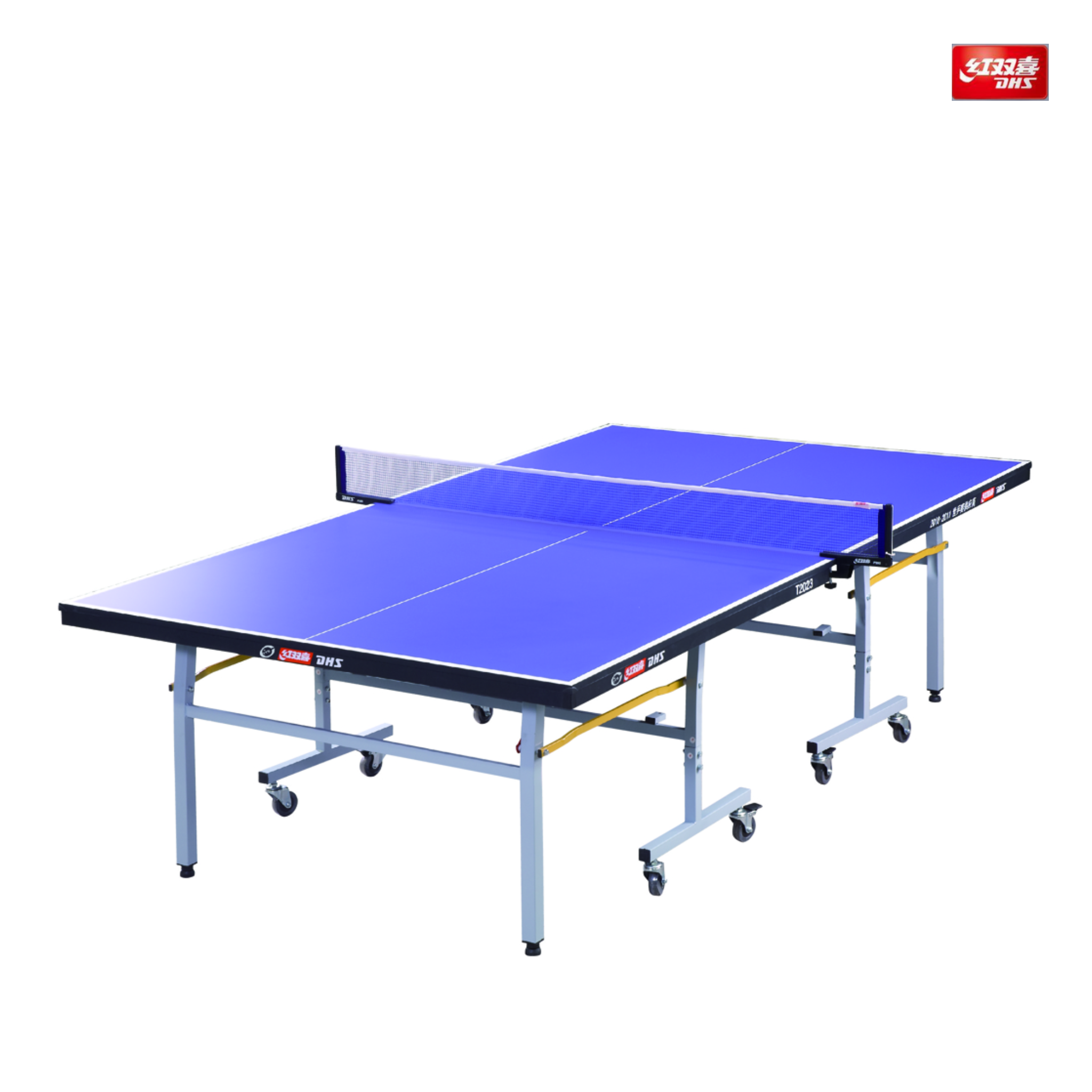 DHS T2023 Foldable Table Tennis Table - Indoor & Outdoor Ping Pong Table for Home, Office, or Backyard Fun - Perfect for Family Games and Sports Training