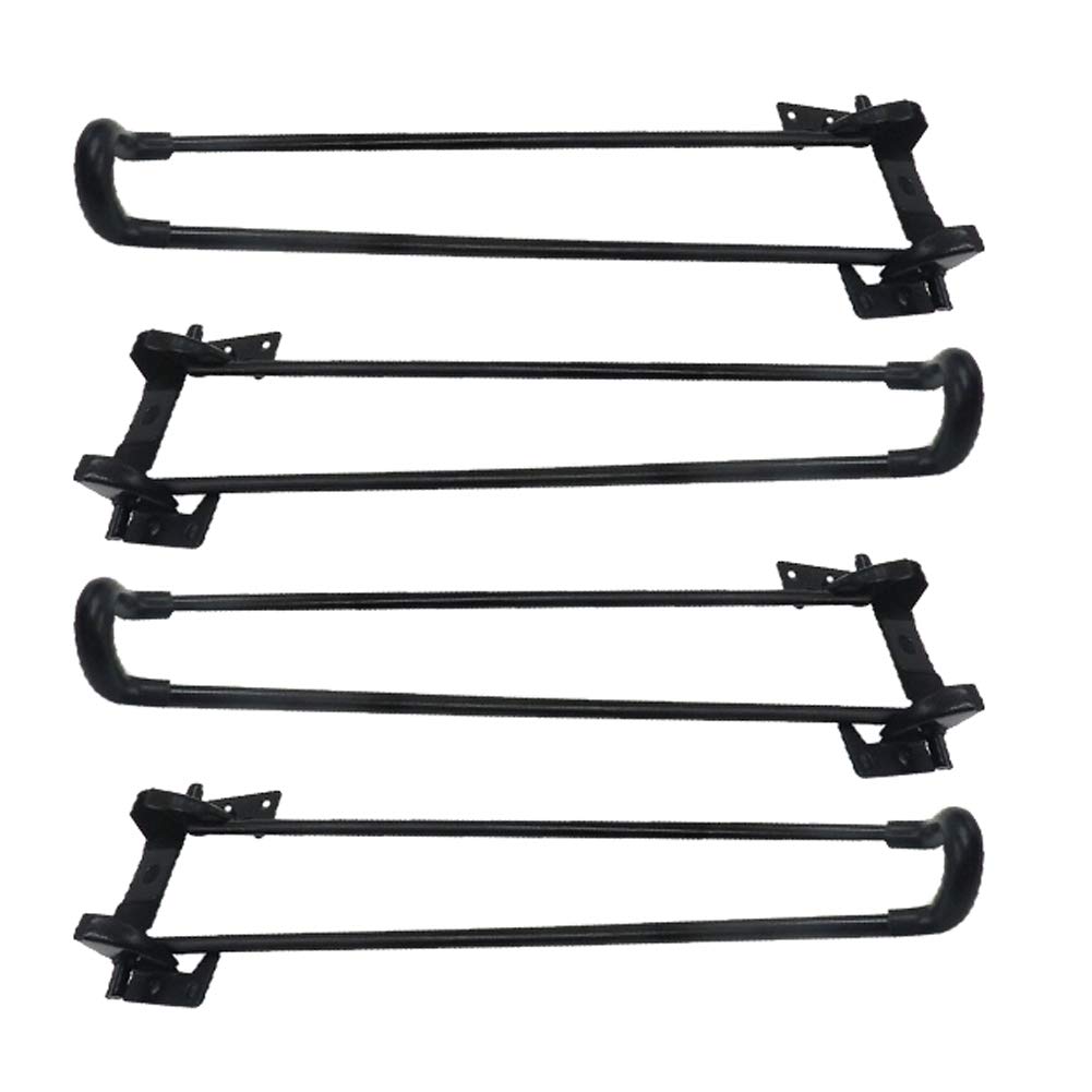 Heavy Duty Solid Iron Hairpin Legs Set of 4 - 20 Inch Folding Table & Chair Legs with Rubber Floor Protectors - Perfect for DIY Coffee Tables, Desks, and Modern Furniture Projects