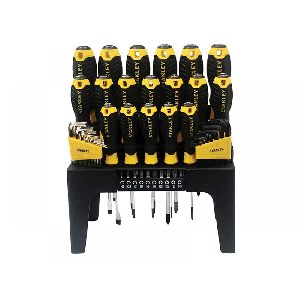 44-Piece Screwdriver Set with Storage Rack - Durable Hand Tools for Home Repair, DIY Projects, and Professional Use
