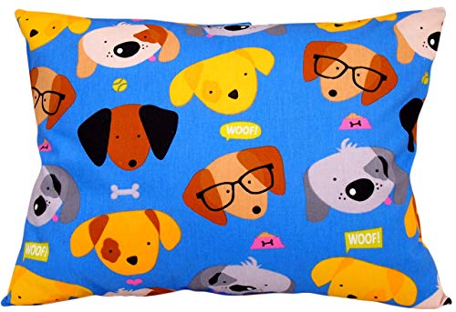 Puppies With Glasses on Blue