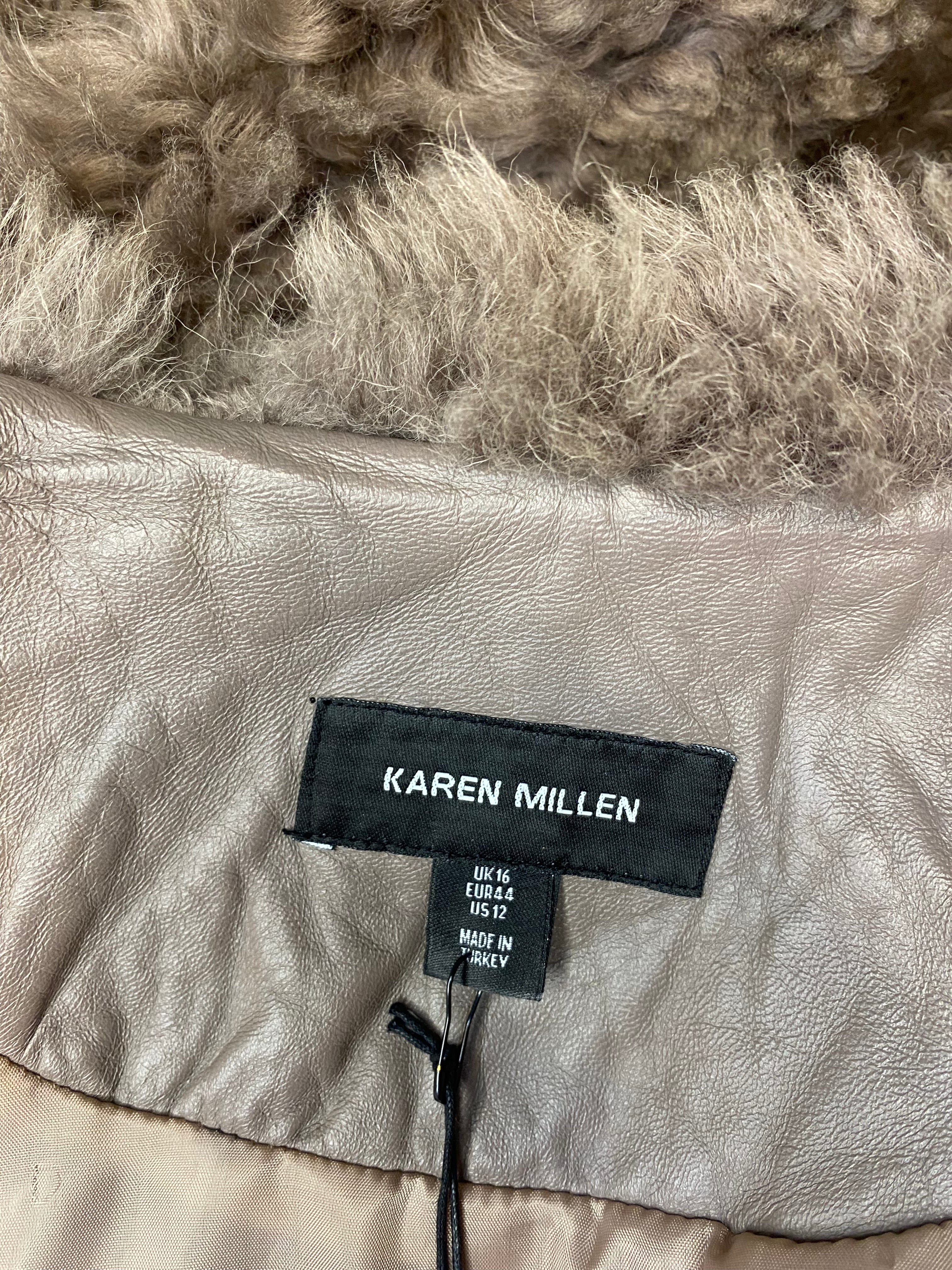 Shearling Collarless Maxi Coat for Women - Warm Winter Long Coat with Faux Fur Lining - Perfect for Cold Weather, Outdoor Activities and Fashionable Layering