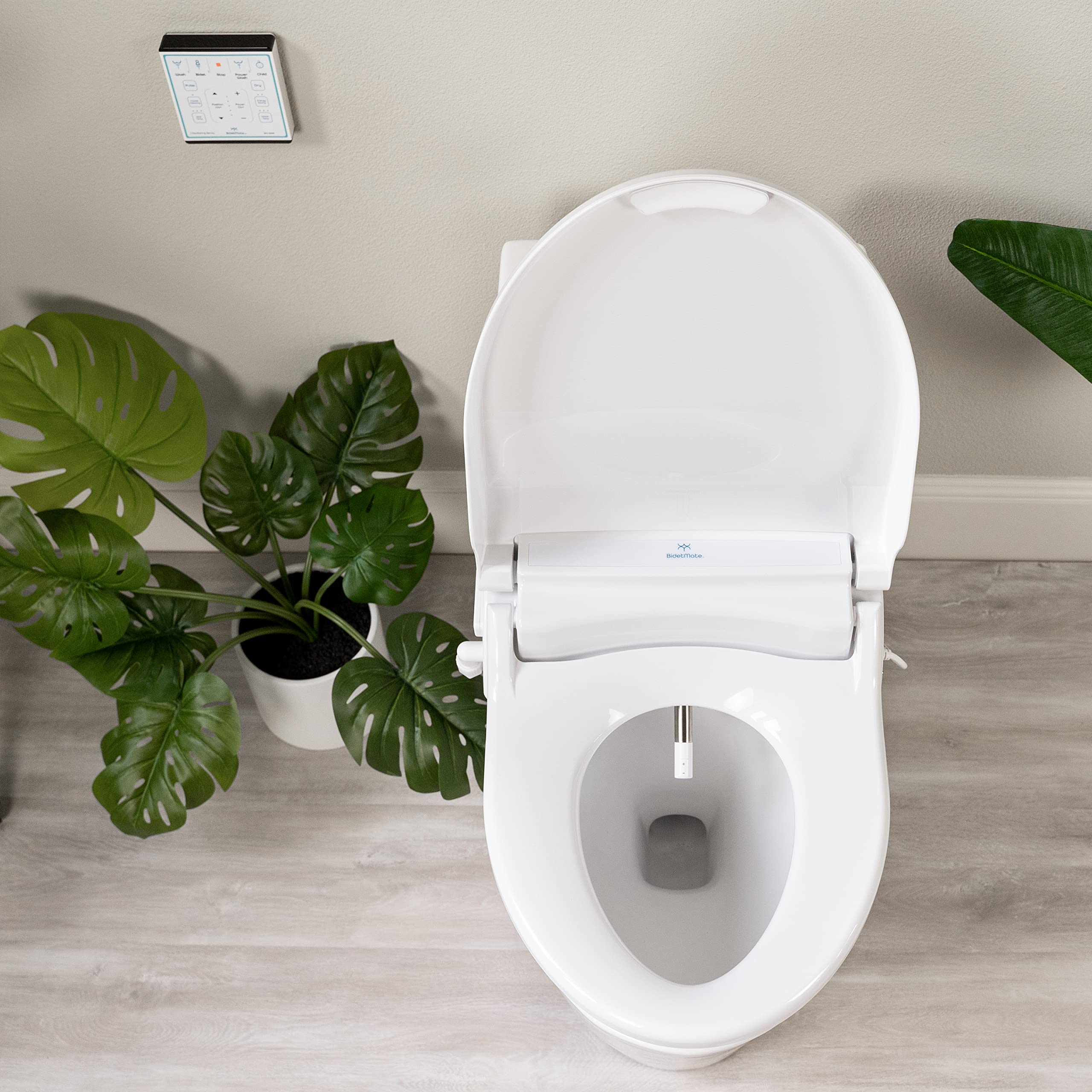 BidetMate 1000 Series Smart Bidet Toilet Seat - Heated Seat & Water, Warm Air Dryer, Wireless Remote Control - Self-Cleaning Electric Bidet with Adjustable Nozzle & Multiple Wash Modes - Perfect for Elderly, Disabled & Luxury Bathroom Upgrade - Fits Elongated Toilets
