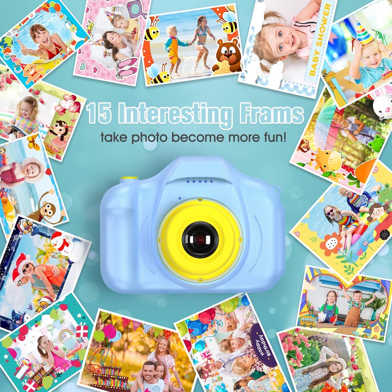 **Best Kids Digital Camera for 3-10 Year Old Boys & Girls - 1080P HD 2-Inch Screen, 32GB SD Card Included - Perfect Birthday Gift & Travel Toy for Toddlers (Blue)**