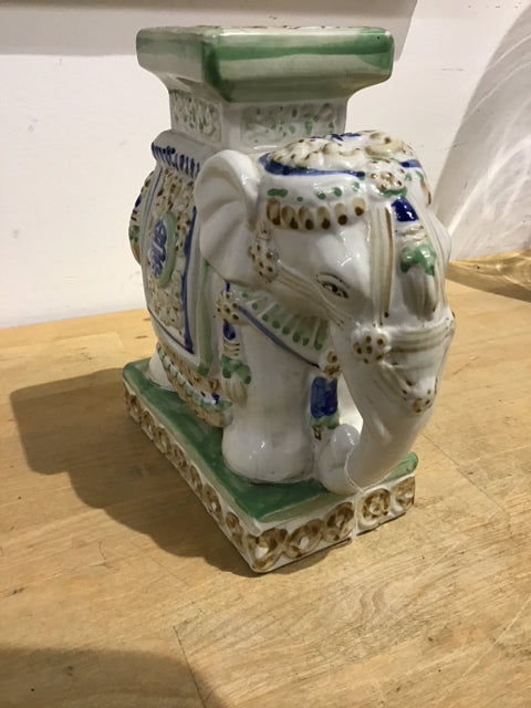 8.5 Inch Handmade Ceramic Elephant Statue - Elegant Home Decor, Perfect for Living Room, Office, or Garden Display