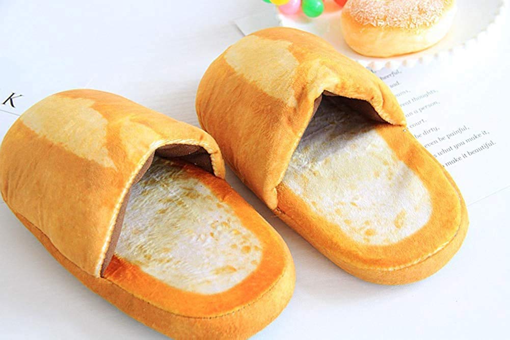 Soft Plush Bread Slippers for Women - Cozy Indoor Bedroom Shoes | Perfect for Home, Lounge & Gift Giving