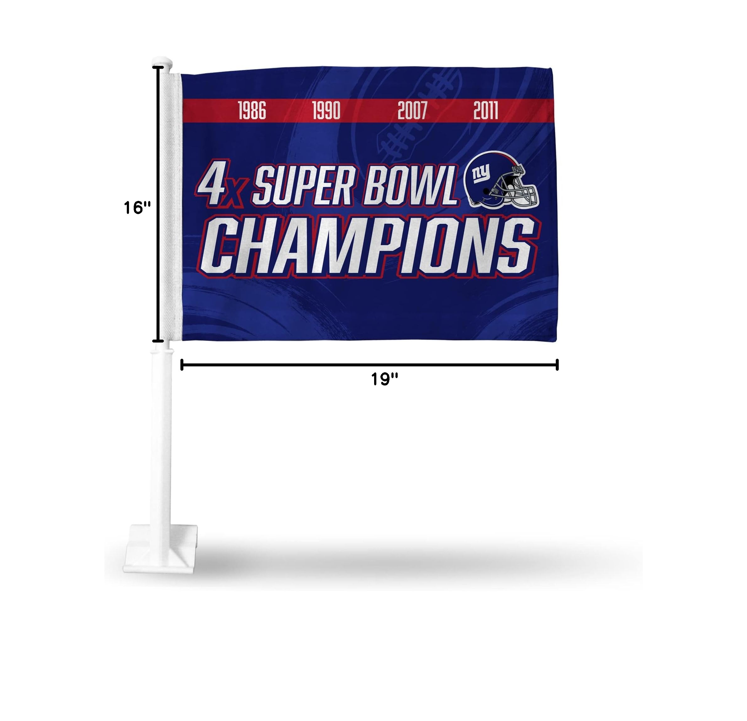 NFL Car Flag - Double Sided Officially Licensed Team Logo - Durable Polyester Car Accessory for Game Day Tailgating & Road Trips