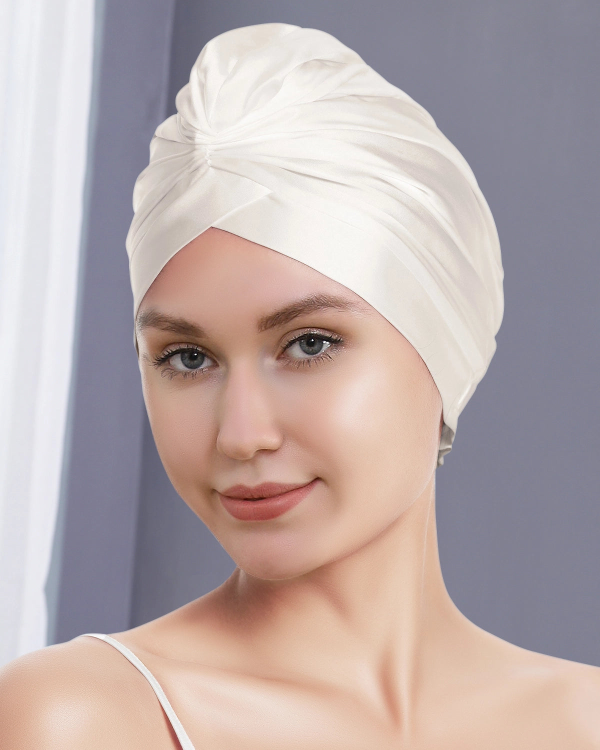 Silk Hair Wrap Turban for Women - Soft & Absorbent Hair Towel for Drying & Styling - Perfect for Post-Shower, Salon, Spa & Home Use