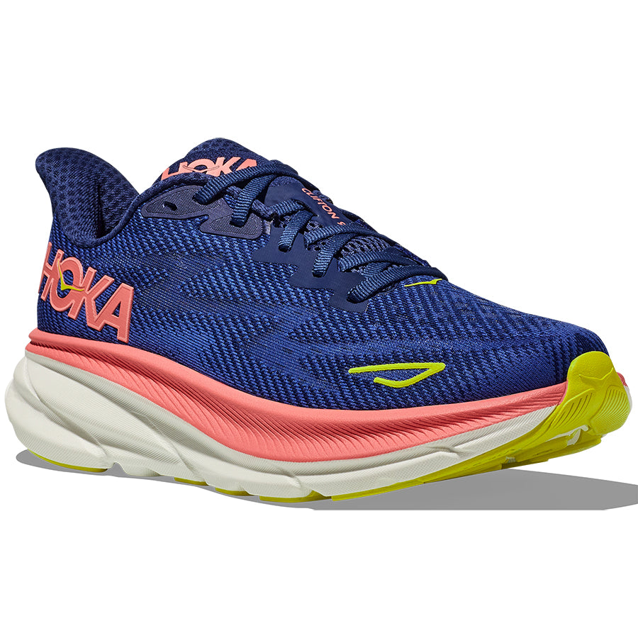 HOKA Women's Clifton 9 Running Shoes - Lightweight Cushioned Sneakers for Road Running, Walking & Gym Workouts | Comfortable Athletic Shoes for Women with Breathable Mesh Upper & Responsive Foam Midsole