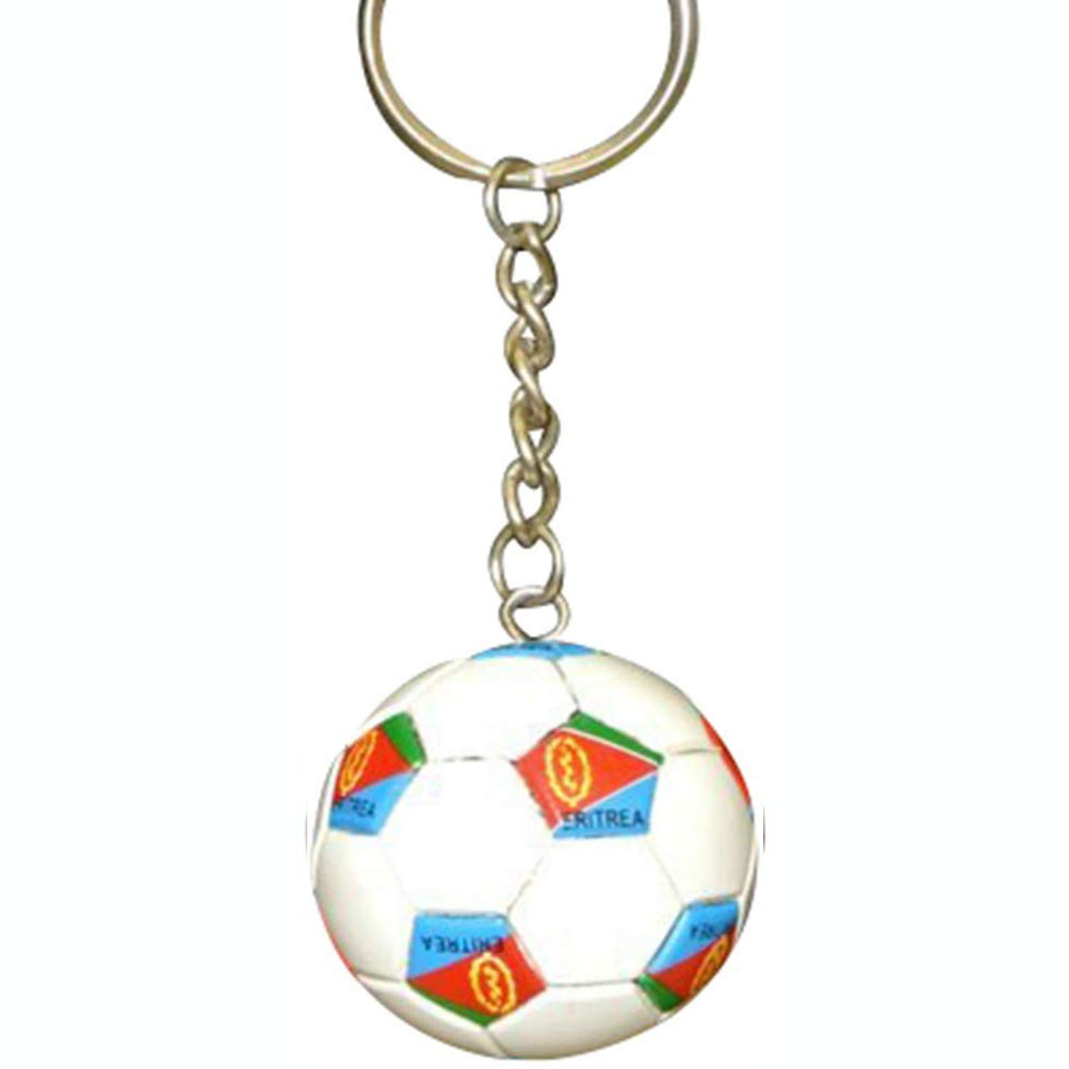 Eritrea Soccer Football Keychains - Durable Futbol Ball Keyrings for Fans, Gifts, and Sports Enthusiasts