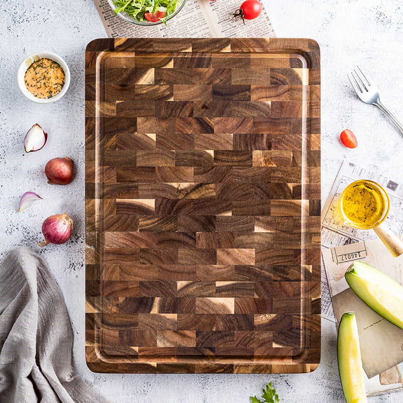 Handmade Walnut Checkered Cutting Board - Personalized Engraved Kitchen Gift for Chef, Housewarming & Wedding (Ideal for Chopping, Serving Charcuterie & Home Decor)