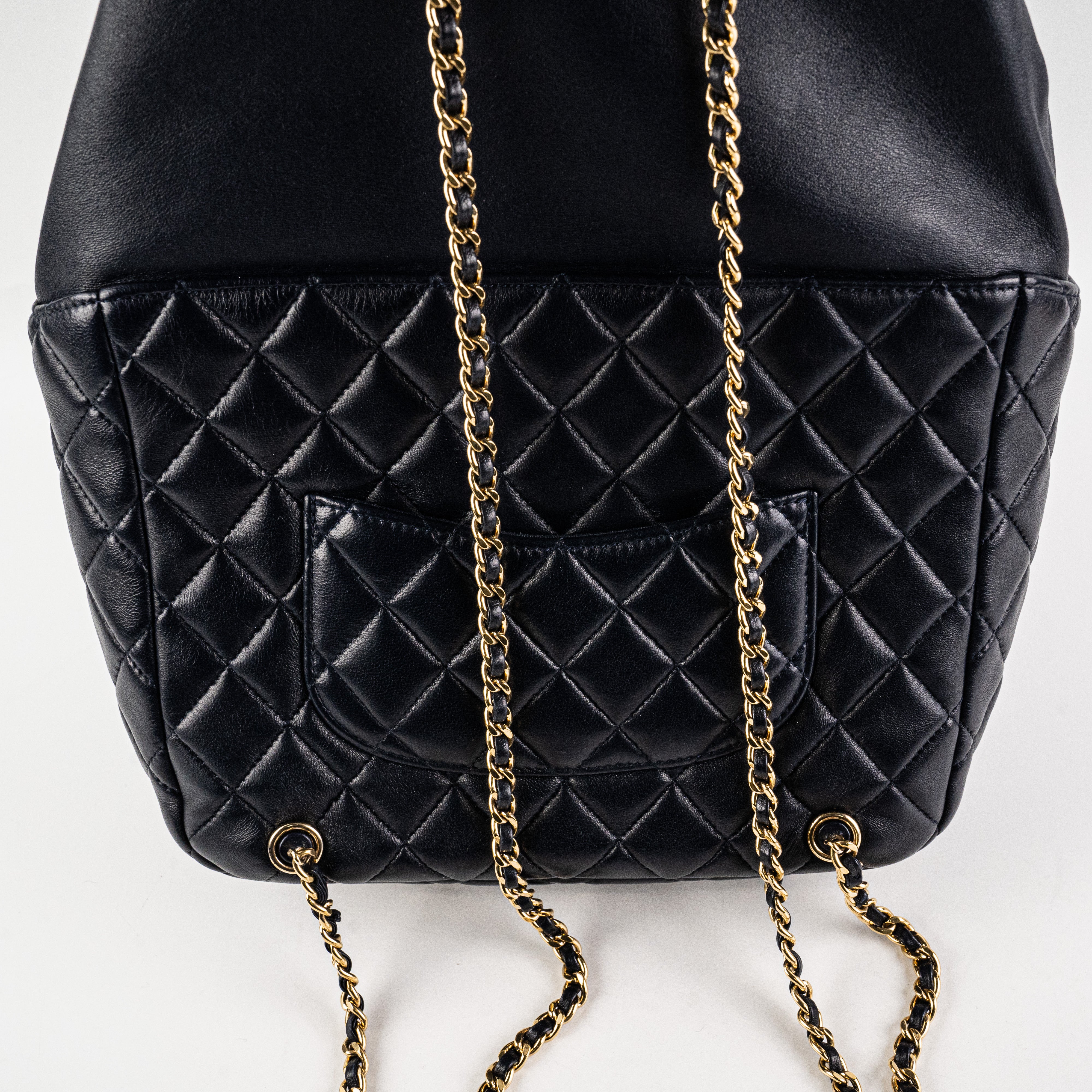 Chanel Navy Blue Lambskin Leather Backpack for Women - Luxury Designer Handbag for Travel, Work & Everyday Use
