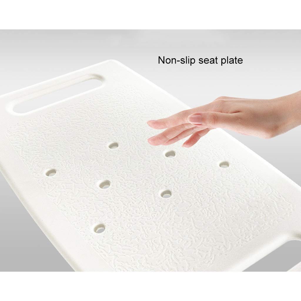 DWW Shower and Bath Chair with Removable Back & Arms - Widened Safety Seat - Adjustable Height Bathtub Bench for Elderly & Disabled - Non-Slip Medical Bath Seat for Safe Showering & Bathing at Home