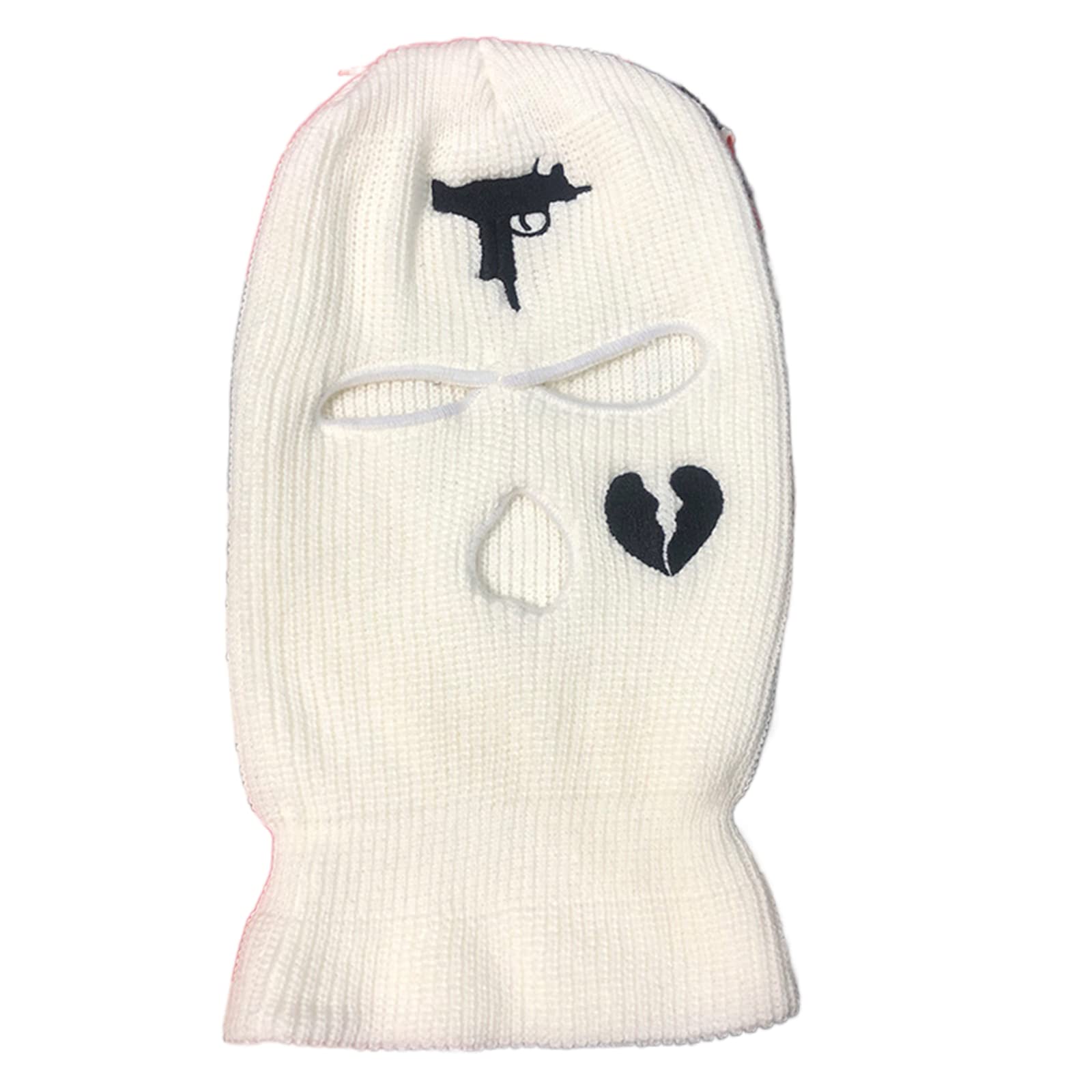 3 Hole Knit Balaclava - Gothic Ski Mask for Winter Warmth, Outdoor Sports & Cycling - Windproof Thermal Face Mask for Skiing, Snowboarding & Cold Weather Activities