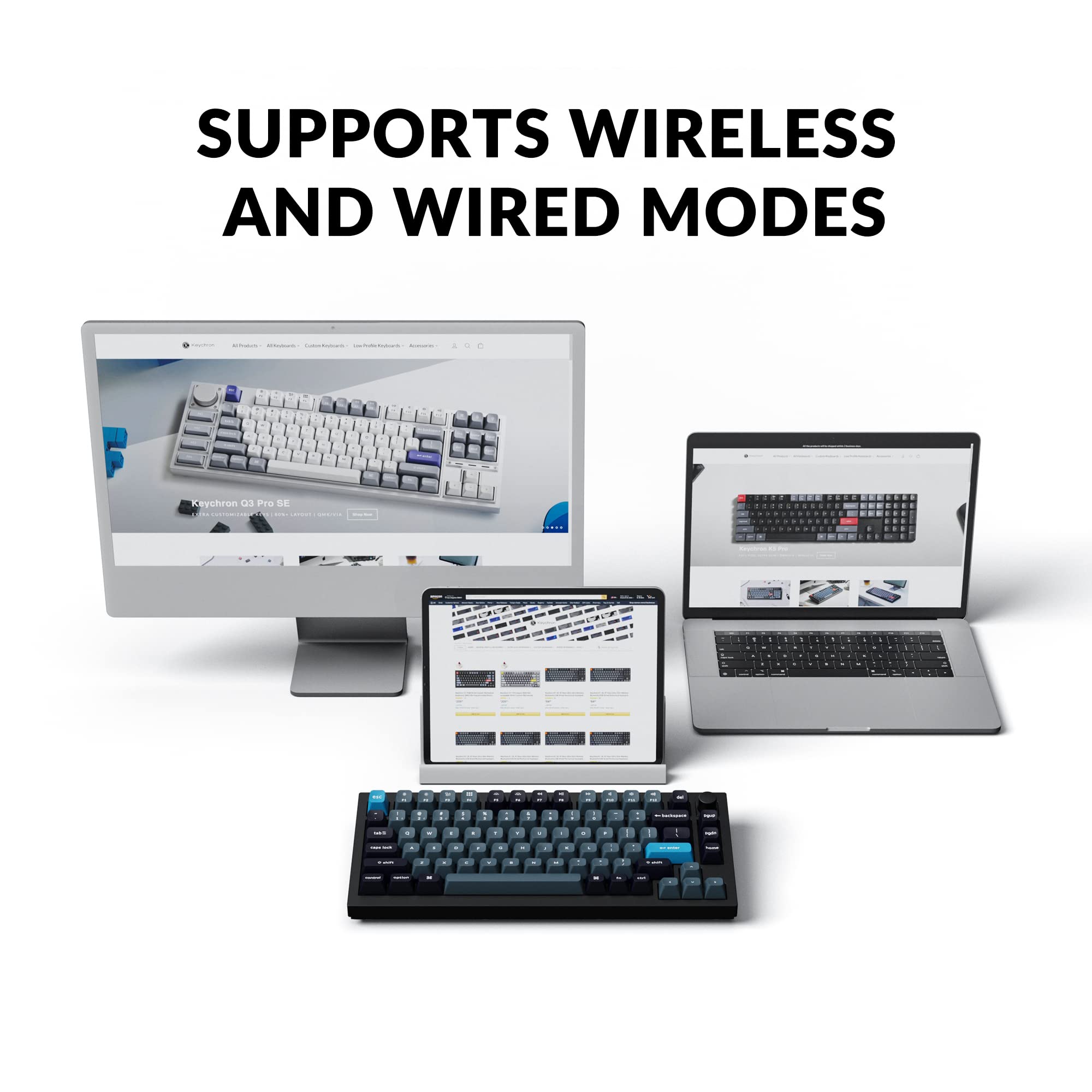 Keychron Q1 Pro Wireless Custom Mechanical Keyboard - 75% Layout, Aluminum Body, QMK/VIA Programmable, Hot-Swappable K Pro Red Switches, RGB Backlit, Bluetooth/Wired for Mac/Windows/Linux - Perfect for Gaming, Coding & Office Work
