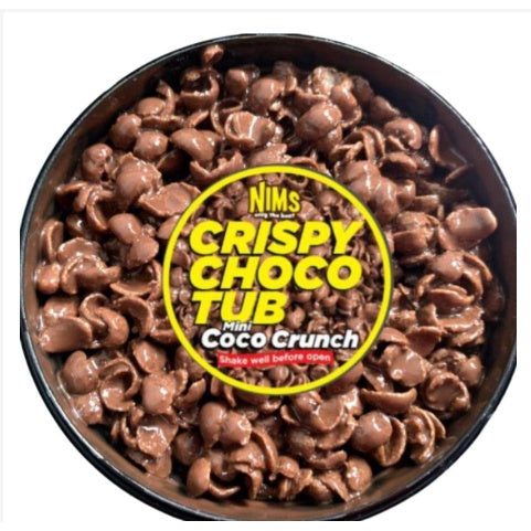 Nims Crispy Choco Tub - 6 Delicious Flavors (Milk, Dark, White Chocolate & More) - Perfect for Gifts, Parties & Snacking