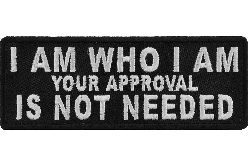 I Am Who I Am Embroidered Iron-On Patch - Motivational Clothing Accessory for Jackets, Hats, Bags & DIY Crafts