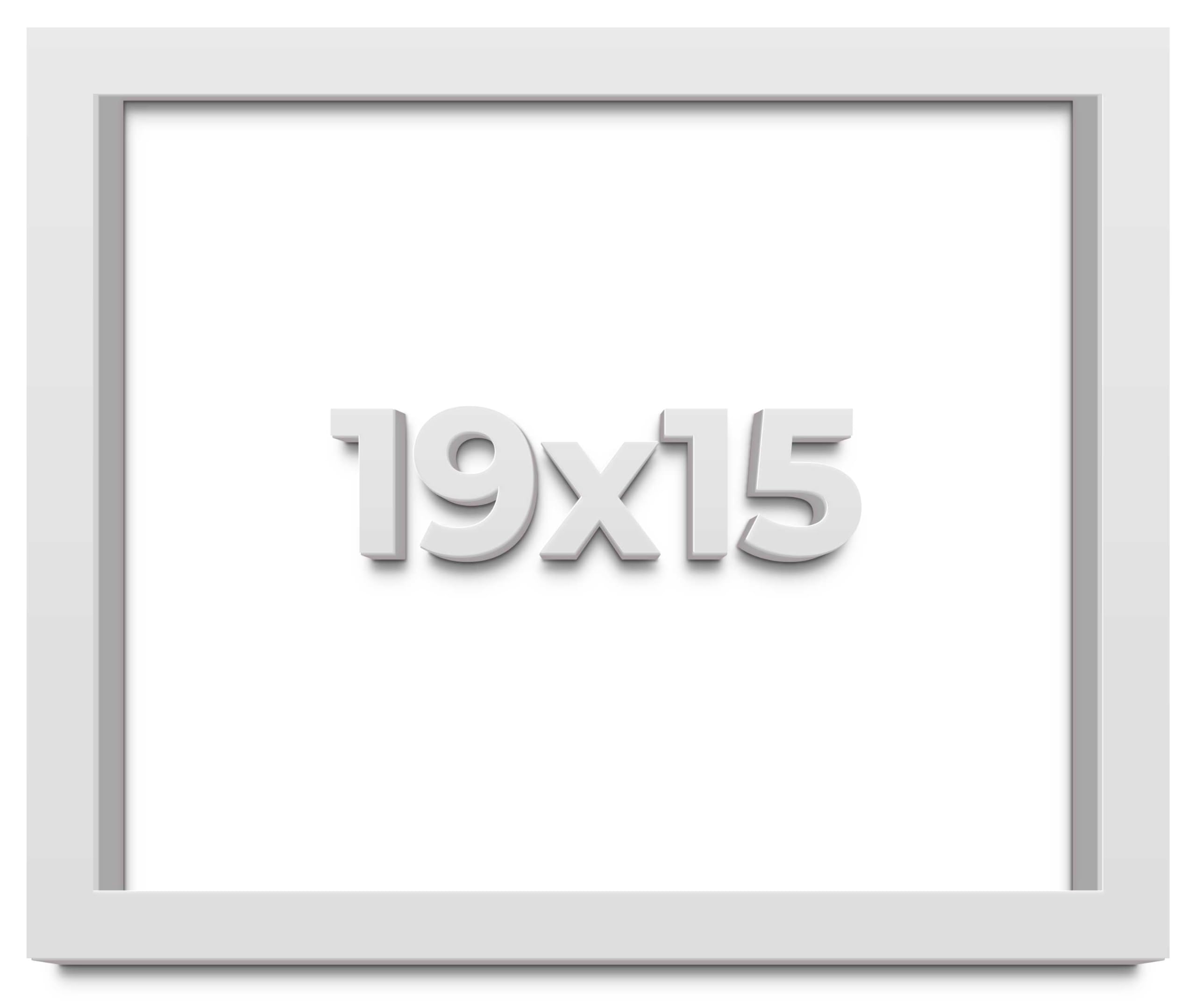 19x15 Inch White Shadow Box Display Frame - 2 Inch Rabbet Depth & 1.25 Inch Moulding Width - Shatter-Resistant Acrylic Plexiglass, Foam Board Backing & Hanging Hardware Included - Perfect for Memorabilia, Artwork & 3D Keepsakes Display