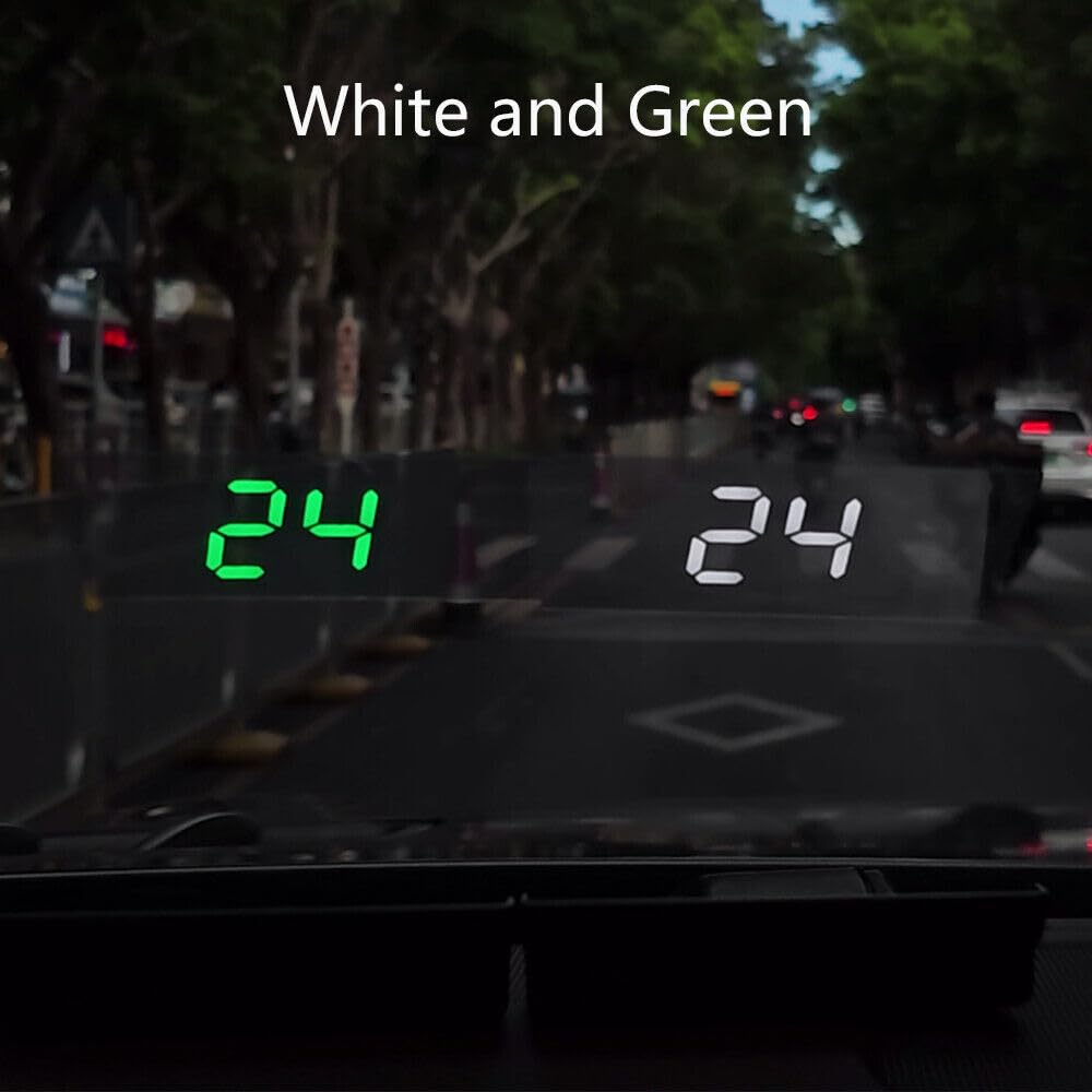 Universal Car HUD Digital Speedometer MPH Plug and Play - Windshield Mounted Car Speed Display for Enhanced Driving Safety and Convenience