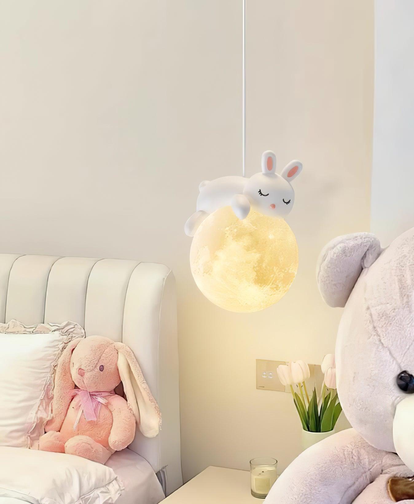 Animal Shaped Sleeping Pendant Light - Cute Night Light for Kids Room, Nursery, Bedroom Decor | Perfect for Bedtime Stories & Creating Cozy Atmosphere