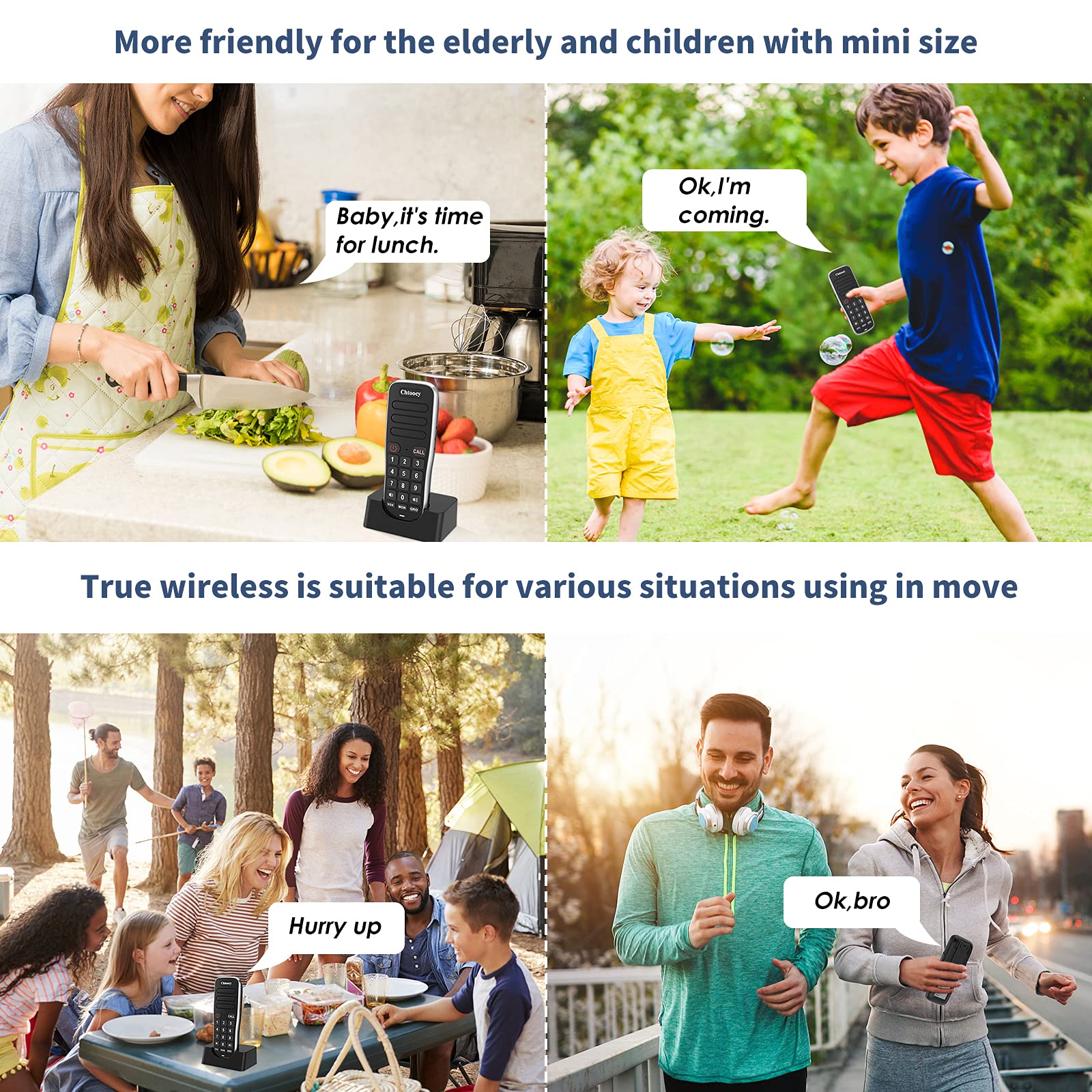 Wireless Intercom System for Home & Office - 1 Mile Range, 10 Channels, Rechargeable Handheld Walkie Talkie, Expandable to Multiple Units (1 Pack, Black) - Ideal for Home Security, Business Communication & Outdoor Activities