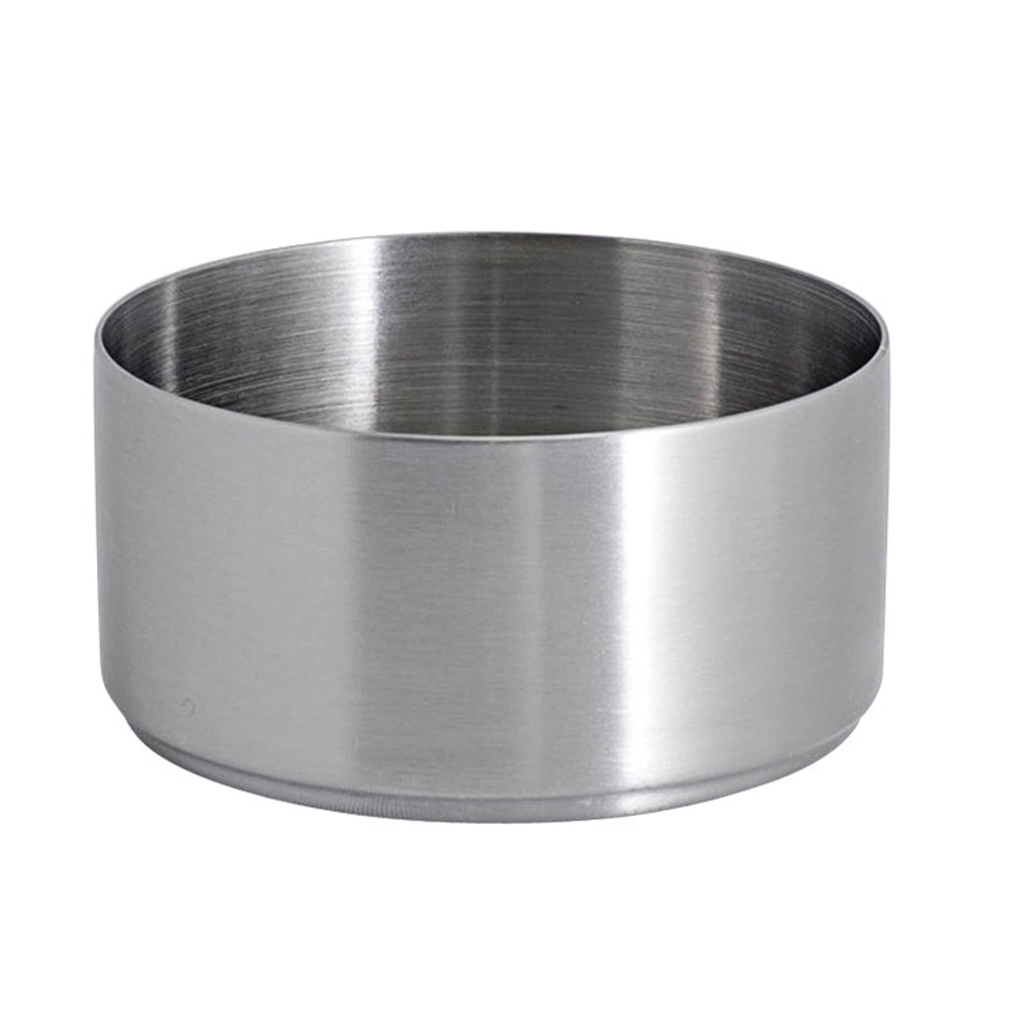Premium 6 oz Brushed Stainless Steel Ramekins - Set of 12, Round Soho Style - Perfect for Baking, Desserts, Soufflés & Kitchen Organization
