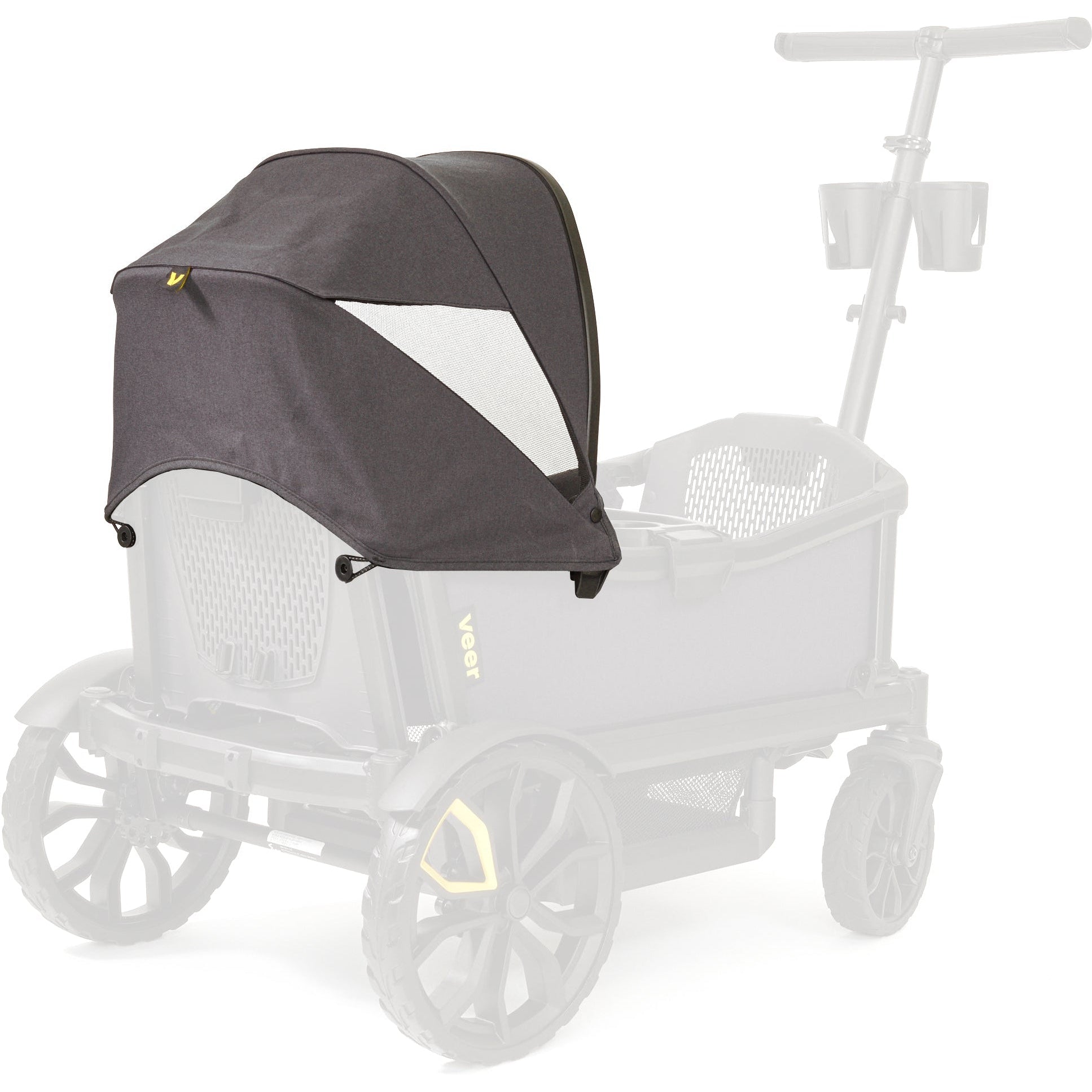 Veer Cruiser XL Custom Retractable Canopy - Adjustable Sun Shade for Strollers, Baby Carriers & Outdoor Gear - Perfect for Beach, Park and Family Outings