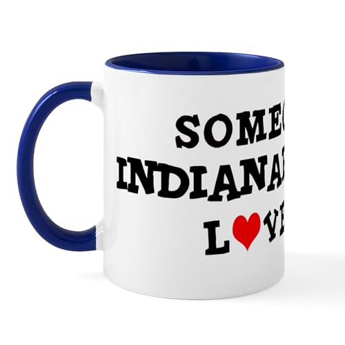 White/Navy Inside - Someone In Indianapolis Mug