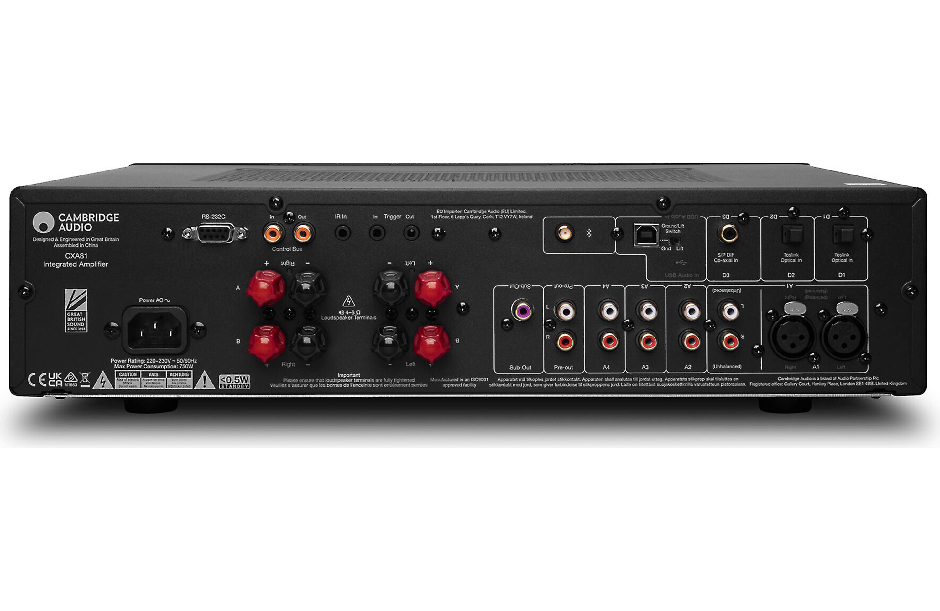 Cambridge Audio CXA81 Integrated Stereo Amplifier with Built-in DAC & Bluetooth - High-Fidelity Audio for Home Theater & Music Listening